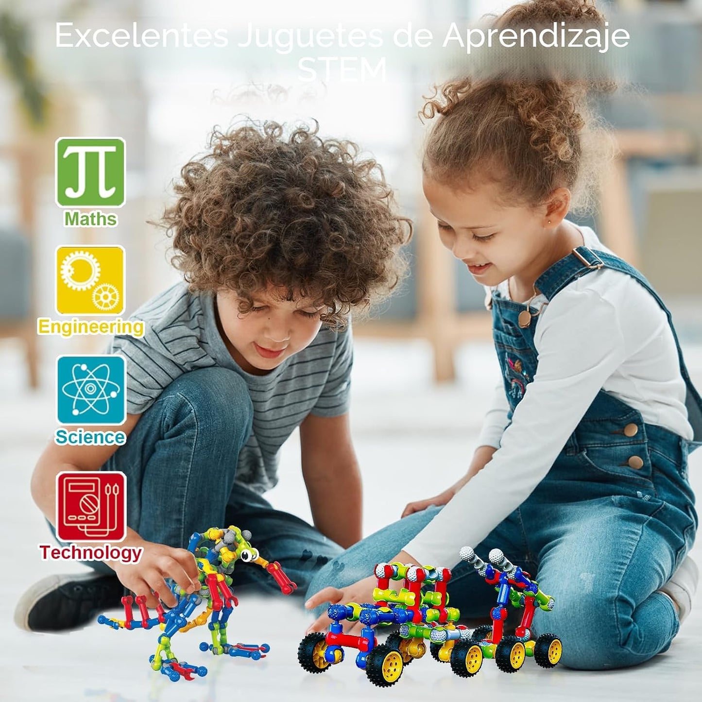 Juguetes de construcción STEM para niños de 3, 4, 5, 6, 7, 8+ años,...
