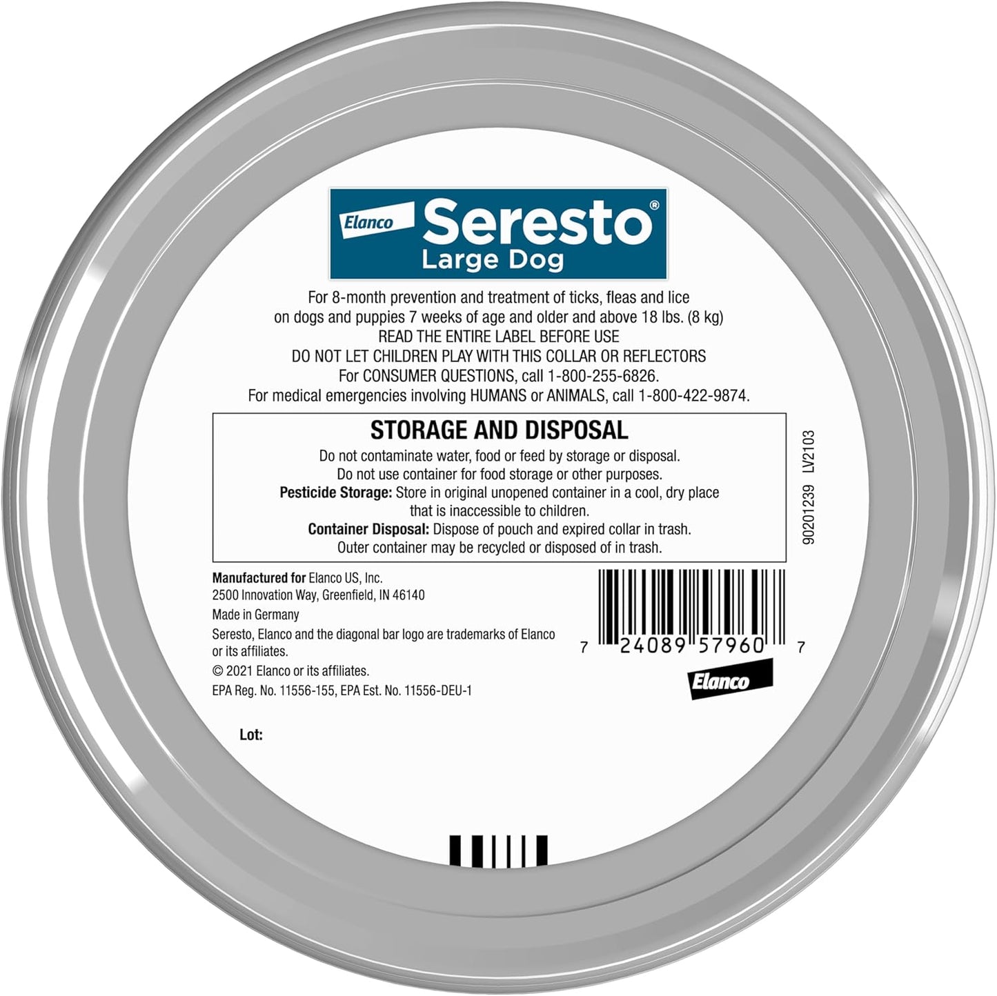 Seresto Collar de Tratamiento y Prevención de Pulgas y Garrapatas R...