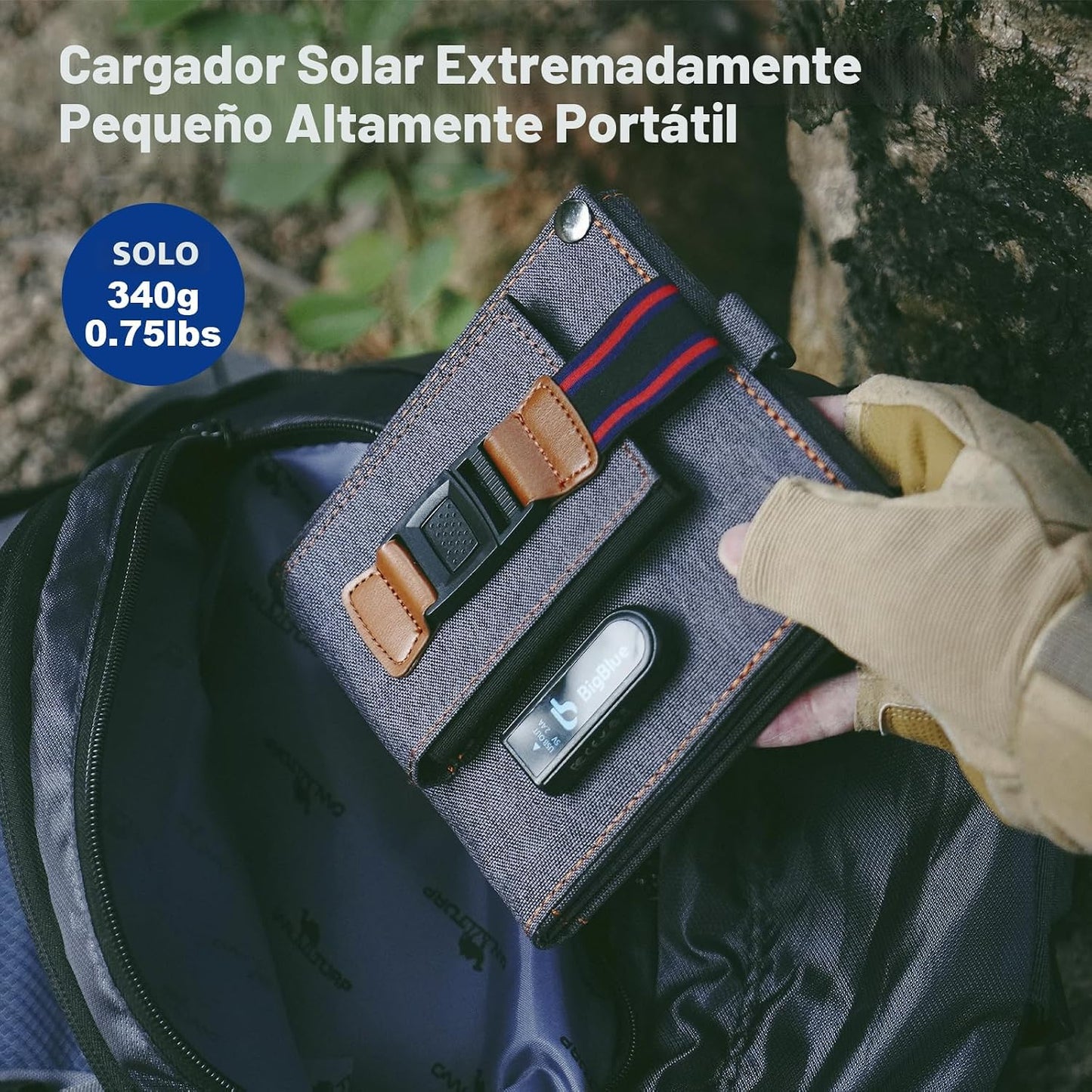 [Cargador solar pequeño mejorado] Paneles solares BigBlue de 14 W S...