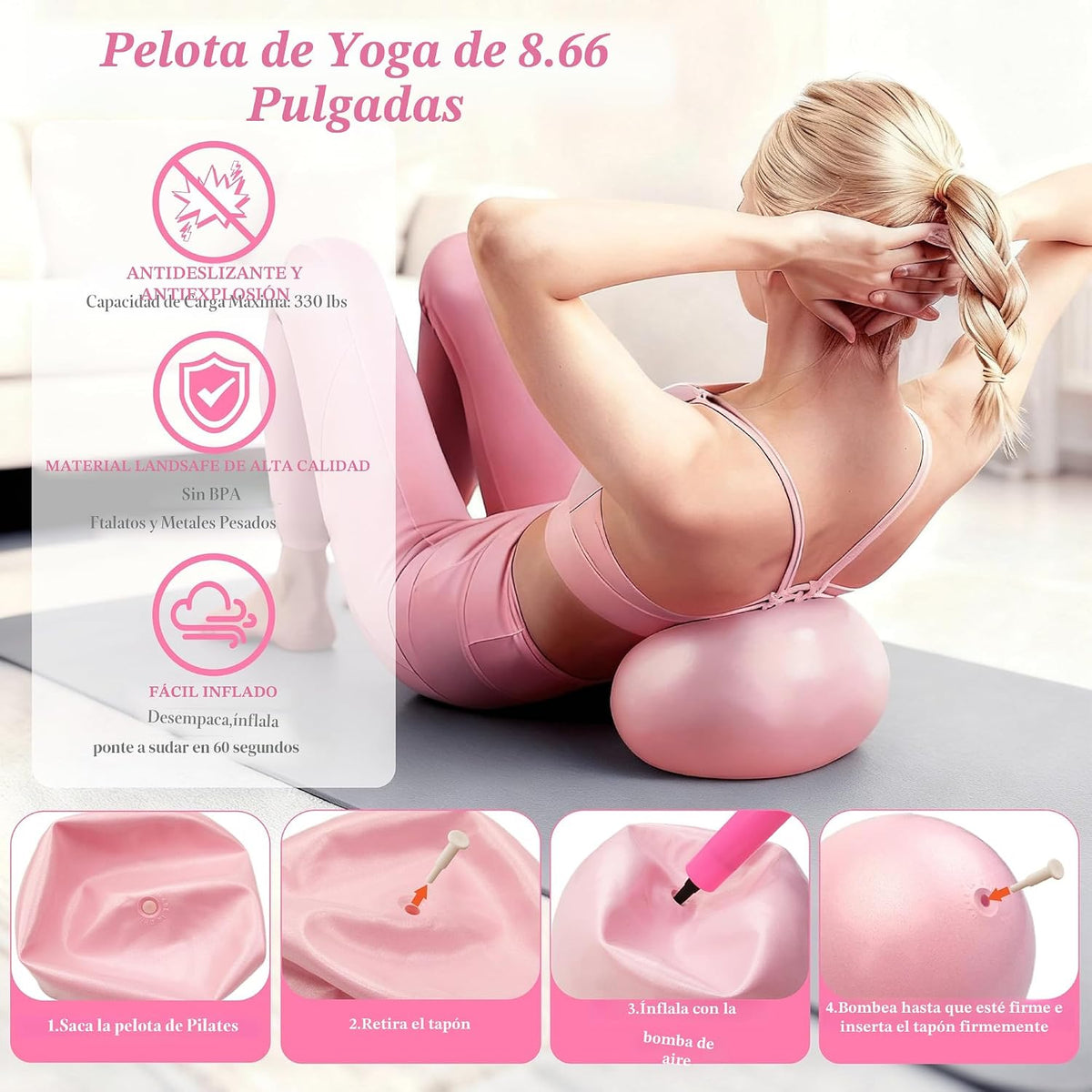 Kit de Pilates LarFaFa para Entrenamientos en Casa, Juego de Anillo...