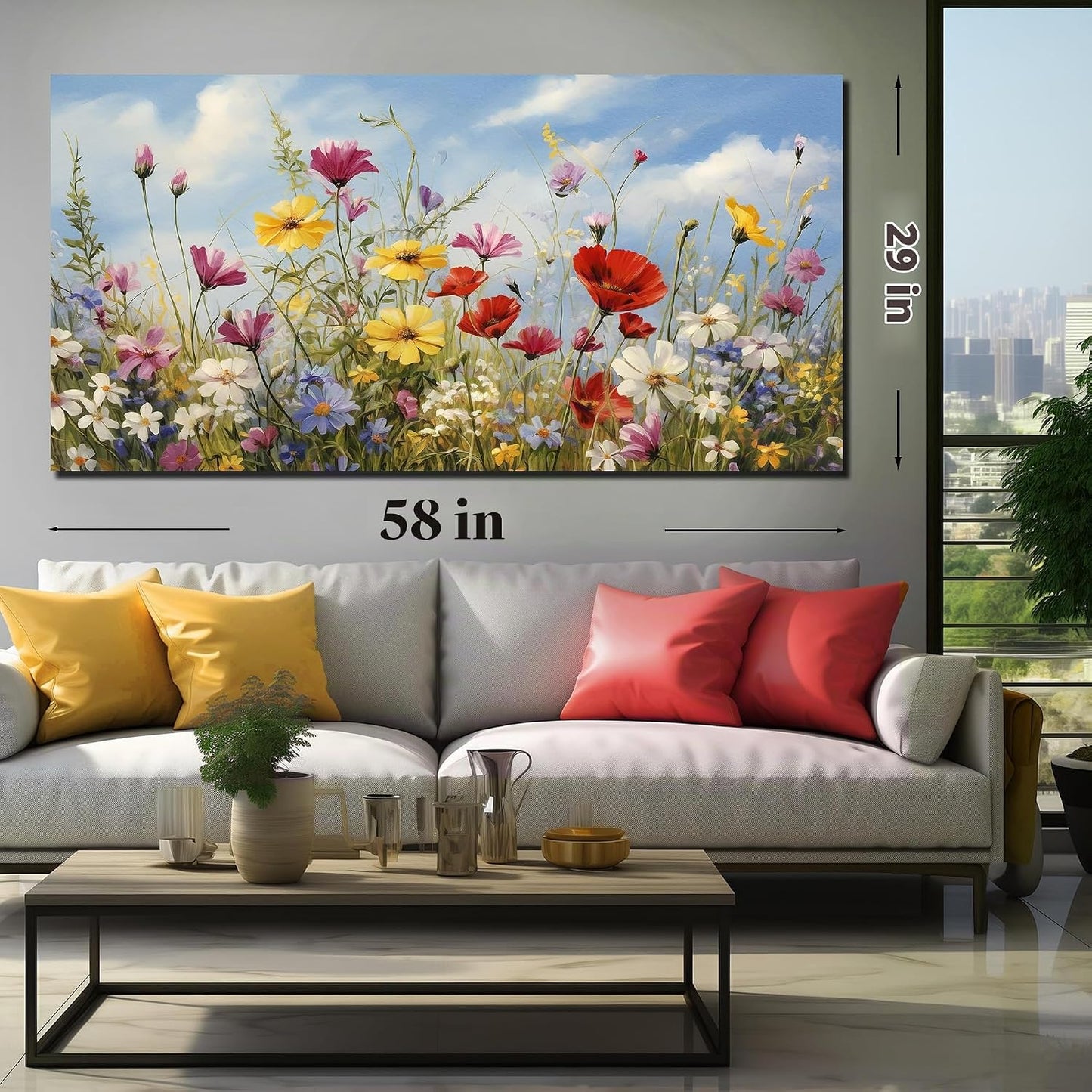 MDHKVPM Cuadros de flores para decoración de pared para dormitorio,...