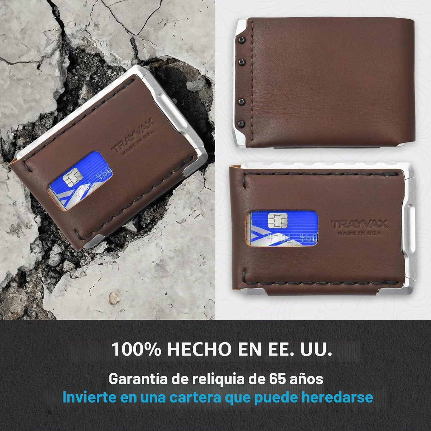 Cartera Billfold Trayvax Venture, Portador de Dinero y Tarjetas de...