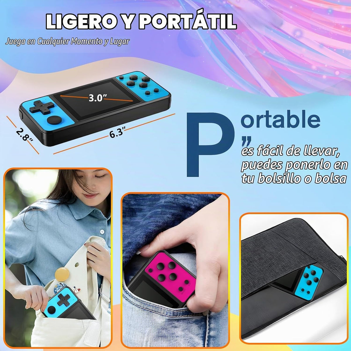 Juegos de mano de 32 bits para niños precargados 139 videojuegos re...