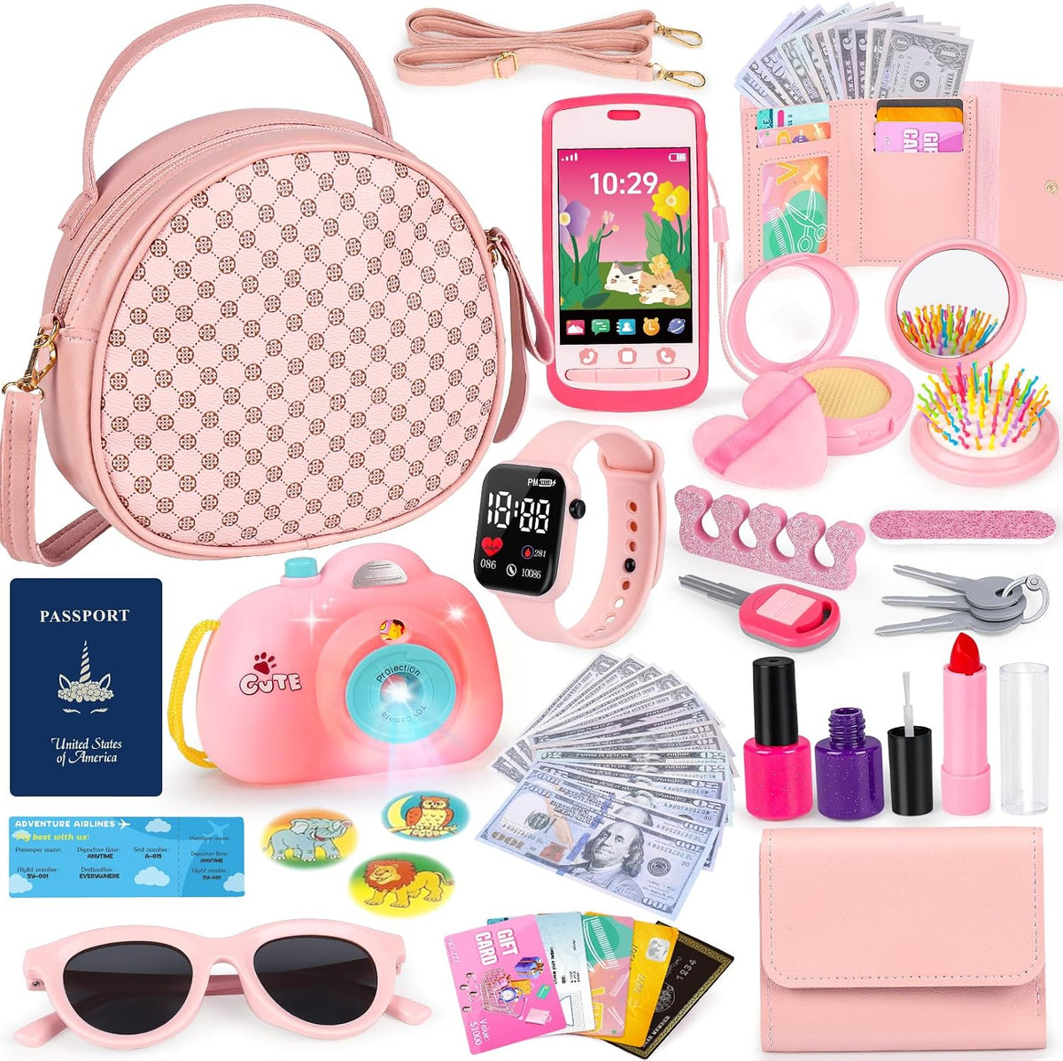 Bolsa de juguete para niñas pequeñas, 40 unidades con juguetes de p...