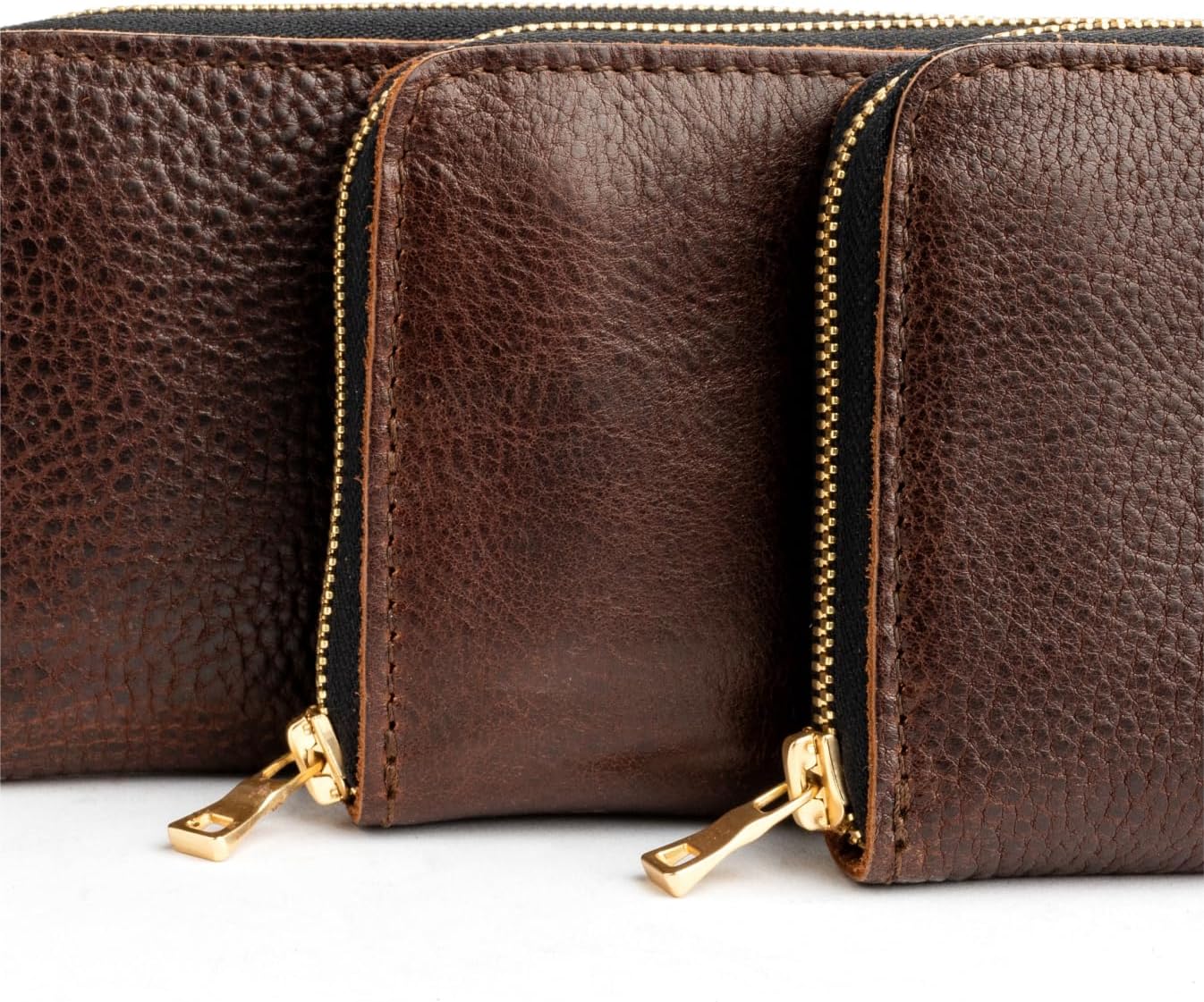 Cartera de acordeón con cremallera para mujer de Portland Leather G...