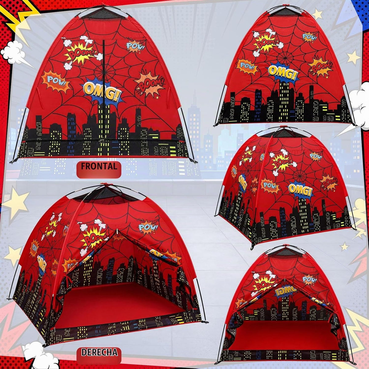 Yoojahow Tienda de campaña de juego de araña para adultos, tela de...