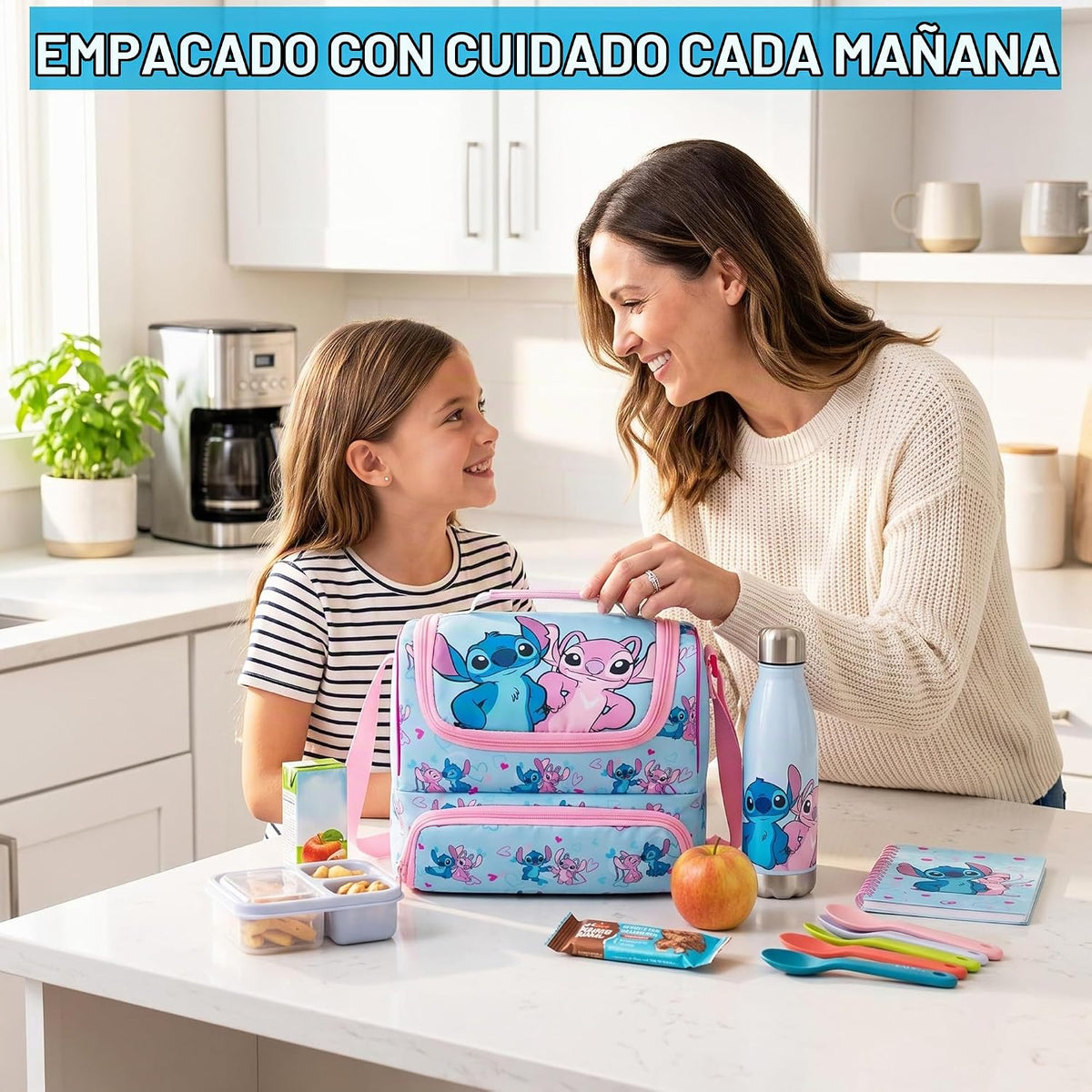 Get Trend Disney Stitch Girls Bolsa de almuerzo aislada para la esc...