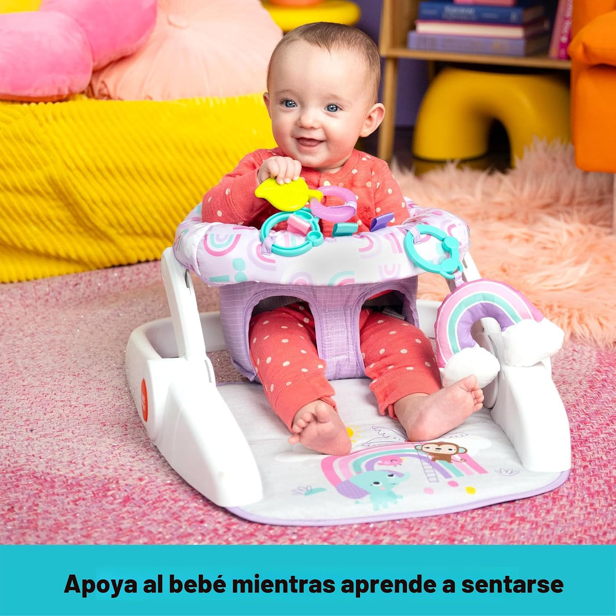 Bright Starts Learn-to-Sit - Asiento de piso para bebé, 2 posicione...