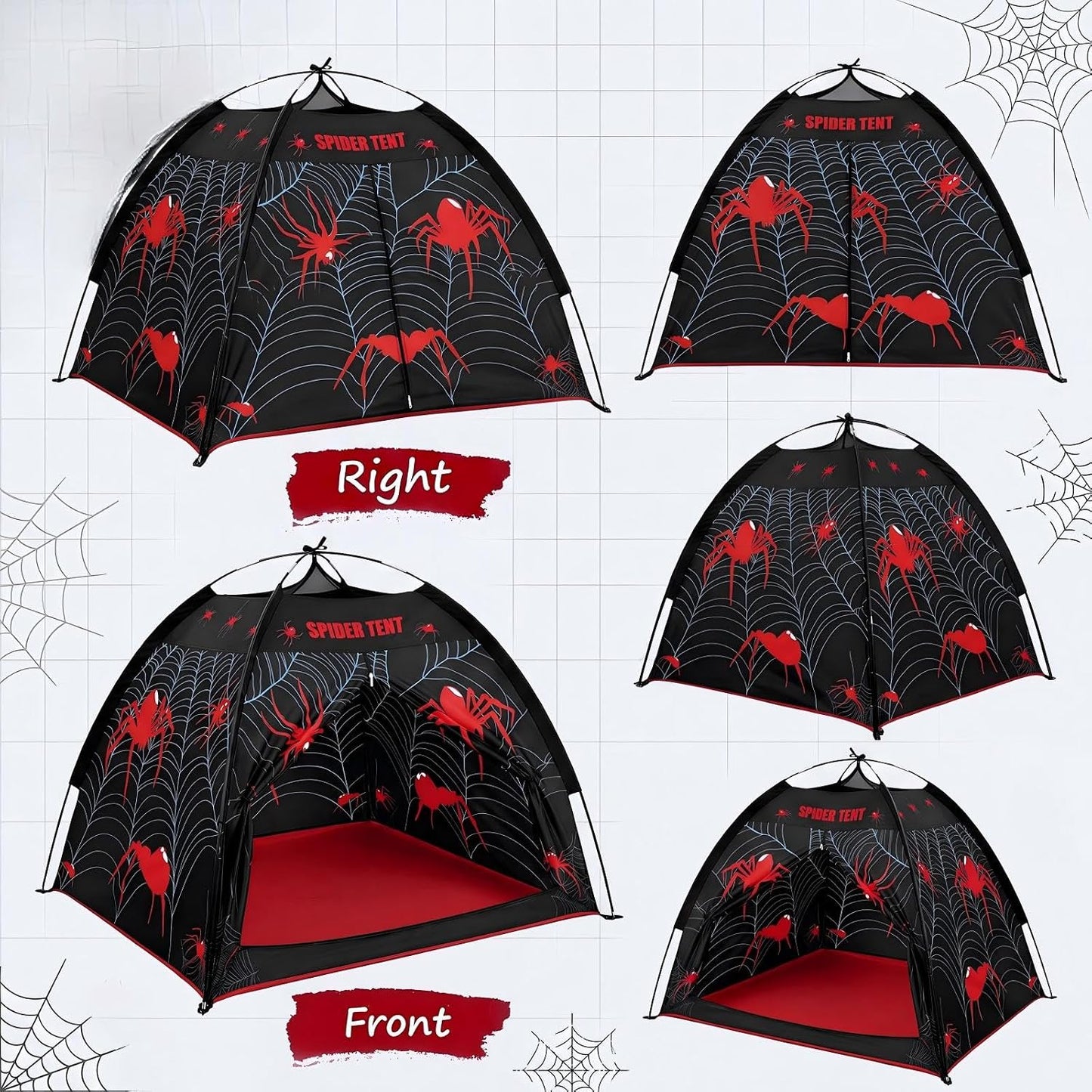 Yoojahow Tienda de campaña con temática de araña para adultos, casa...