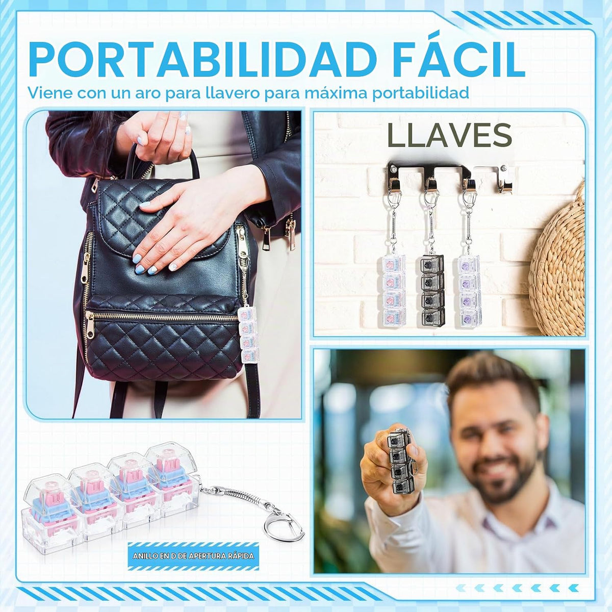 Halloscume 4 piezas Teclado de luz y sonido para adultos, juguete p...