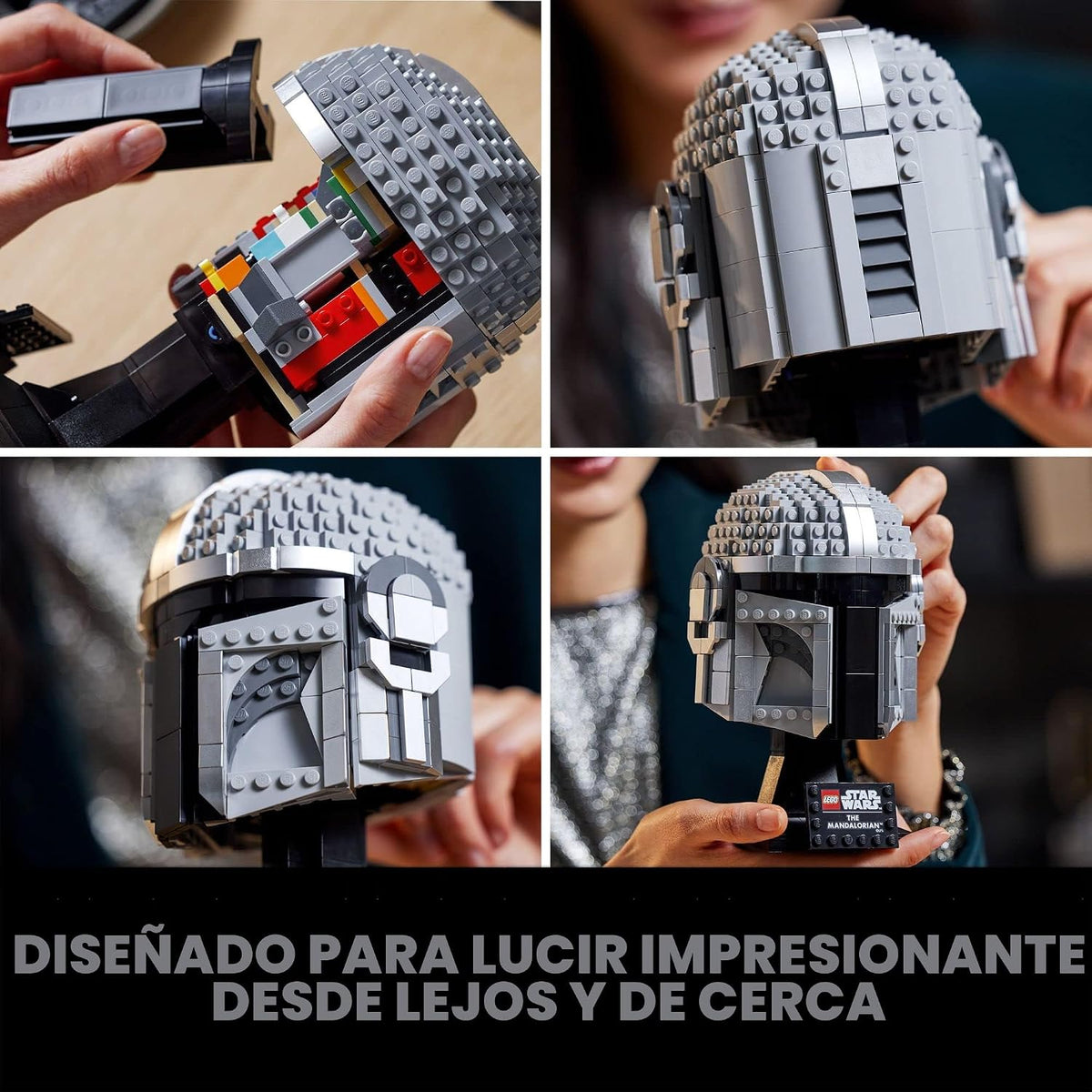 LEGO Star Wars The Mandalorian Helmet 75328 Kit de modelo para cons...
