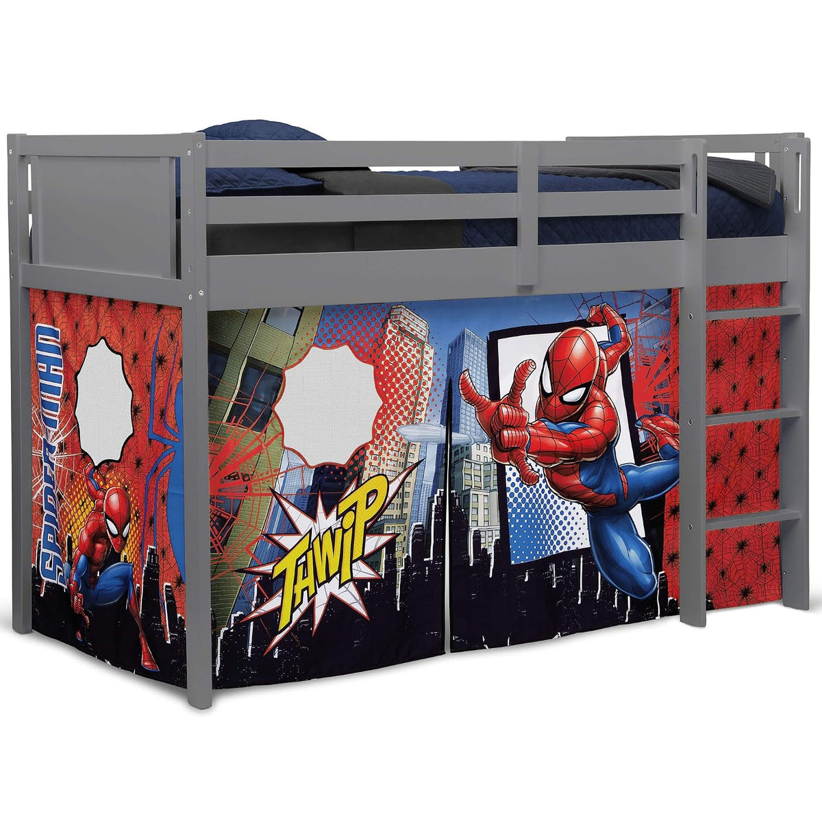 Delta Children Spider-Man - Juego de cortinas para cama baja indivi...