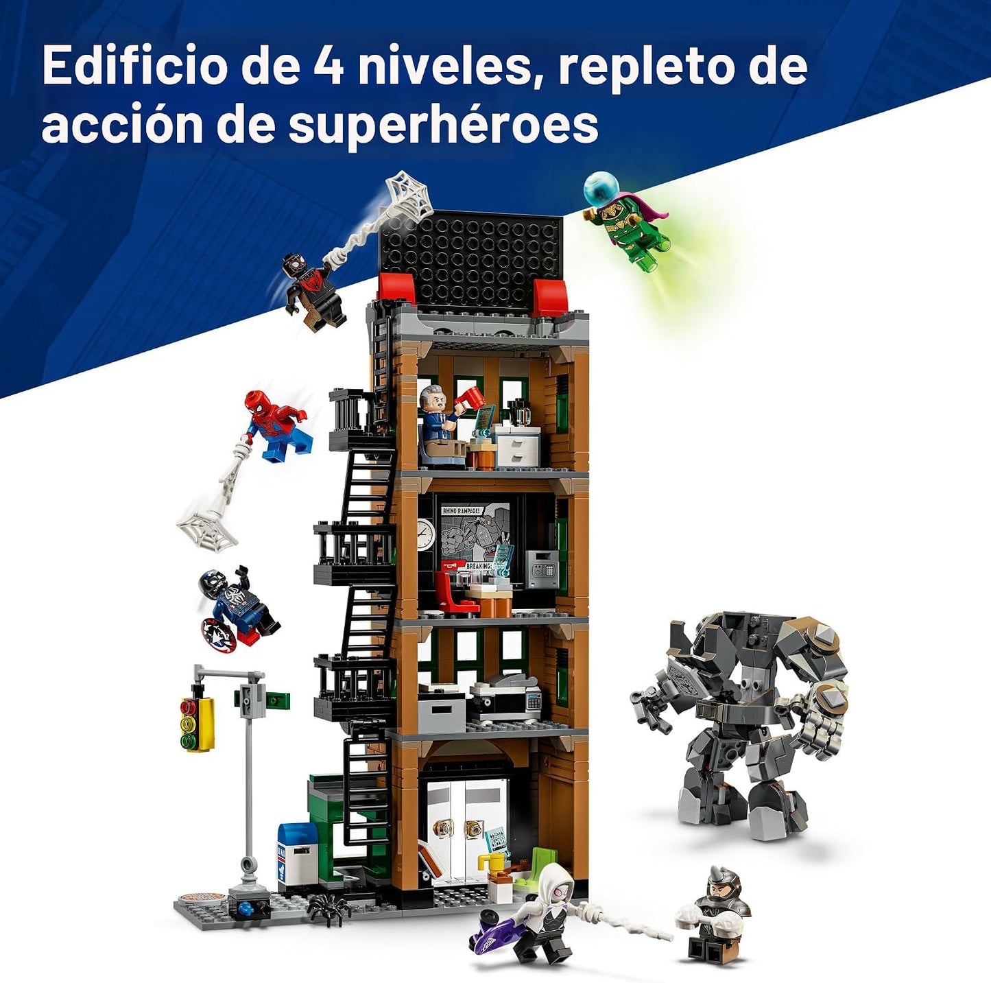 LEGO Marvel Spider-Man vs. Mysterio: The Daily Bugle Building Toy -...