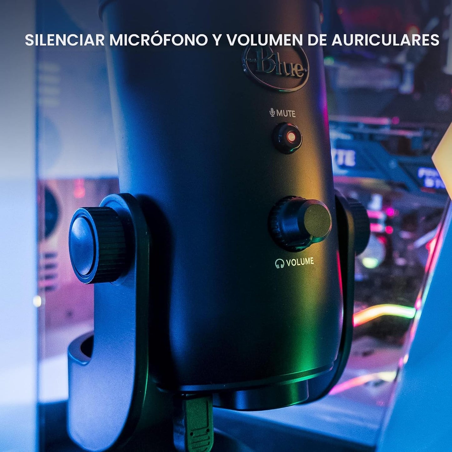 Blue Yeti USB Mic para grabar y transmitir en PC y Mac, 3 cápsulas...