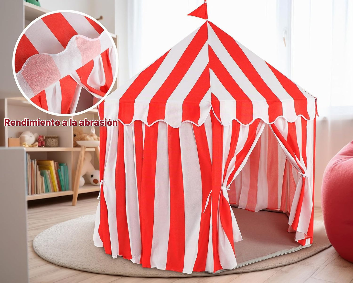Vincreem Tienda de campaña grande para niños de 55 x 53 pulgadas, t...