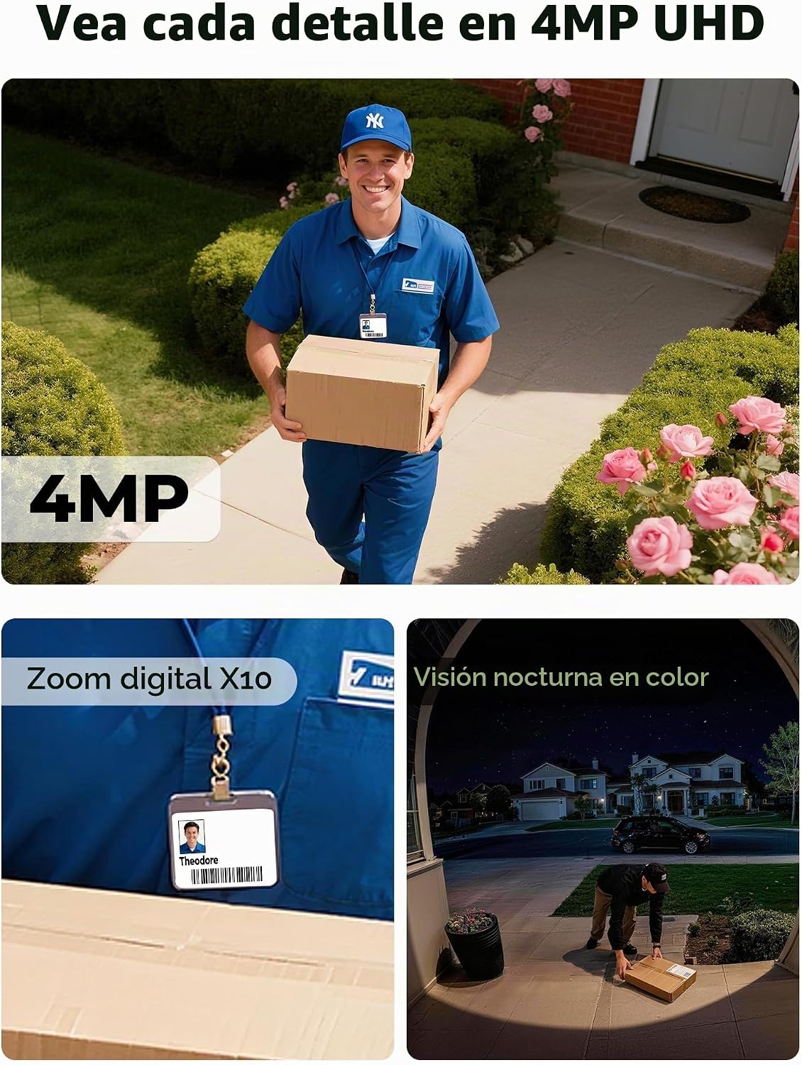 Cámaras de seguridad inalámbricas para exteriores 5G y 2.4G, sin su...