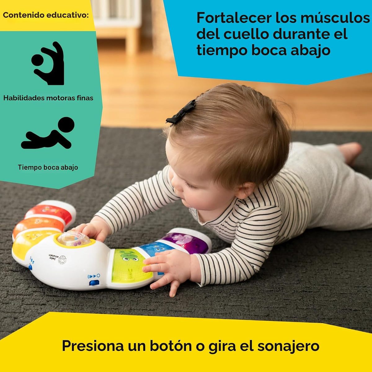 Baby Einstein Glow &amp; Discover - Juguete musical de barra de luz...