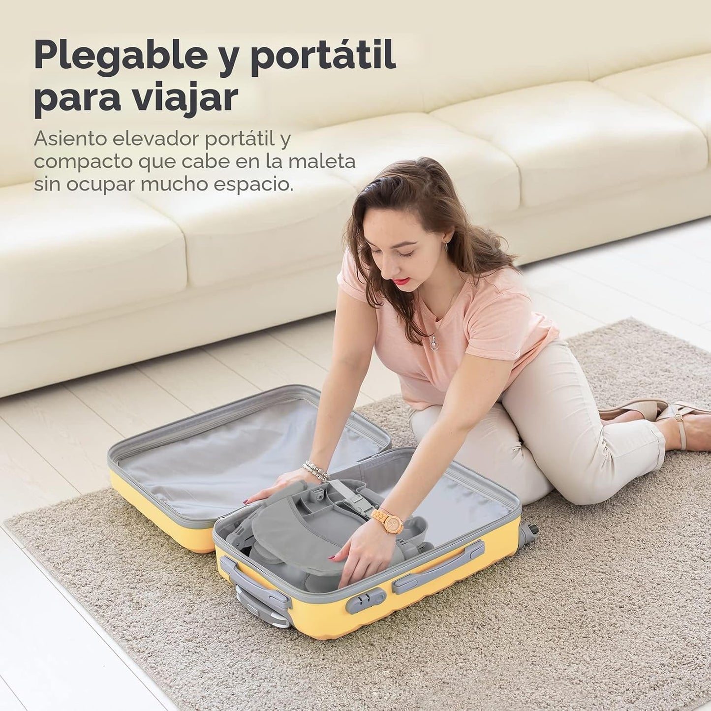 YOLEO Silla alta para bebé, asiento elevador para mesa de comedor,...