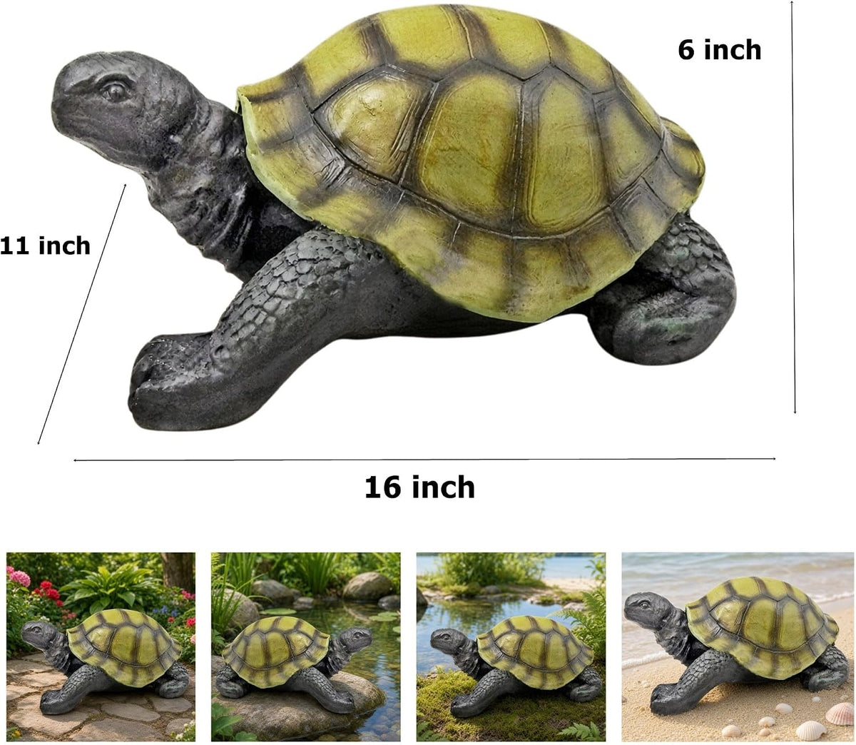 Bellaa Estatuas de jardín de tortugas para decoración del hogar, es...