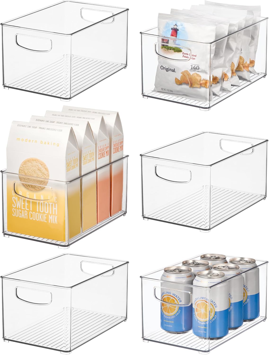 iDesign - Contenedor de plástico transparente apilable - Organizado...