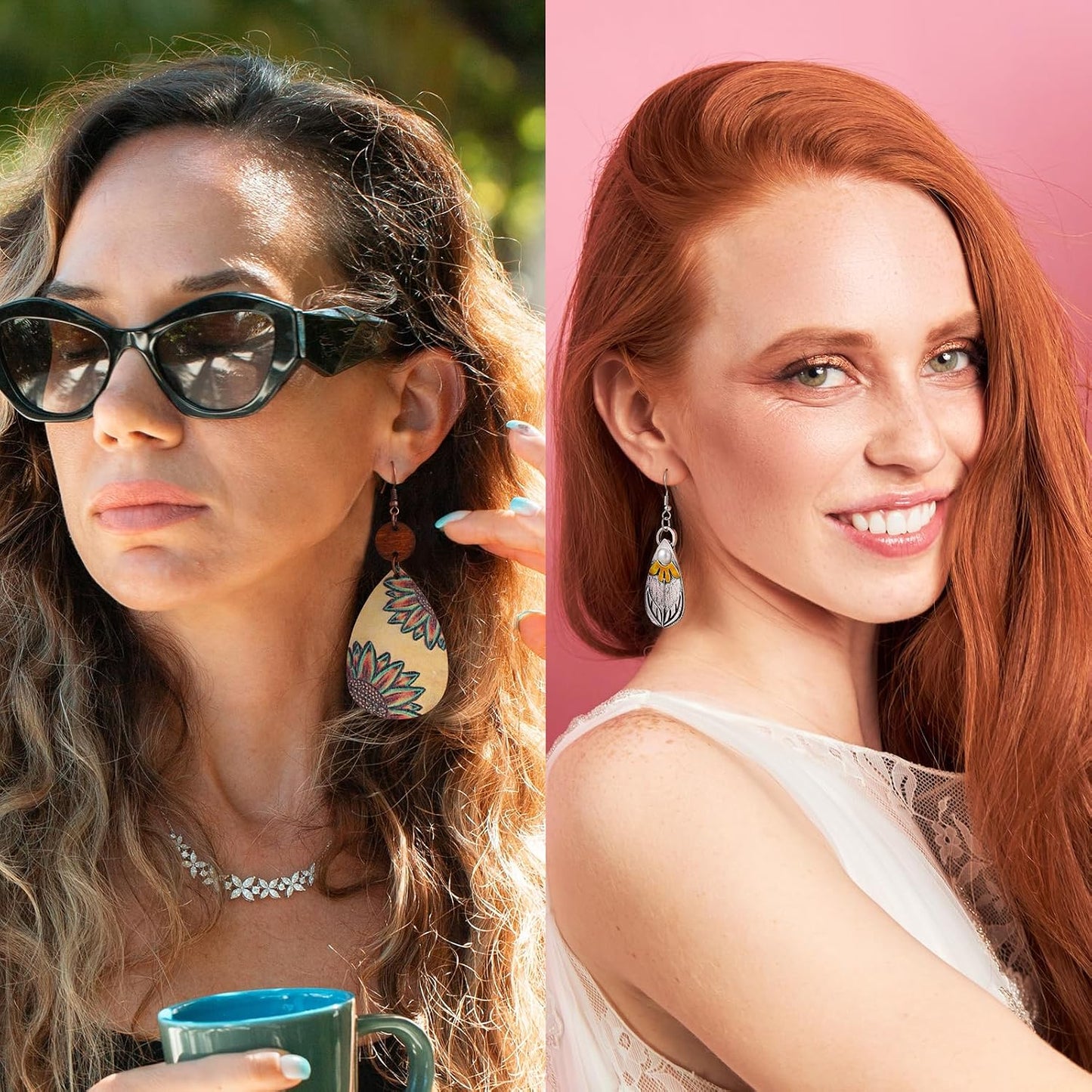 16 pares de aretes para mujeres de moda, Funtopia aretes bohemios c...