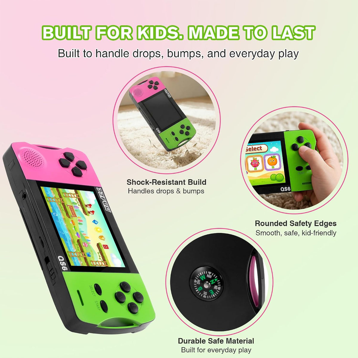 JJFUN Consola de juegos portátil retro, 138 juegos clásicos y panta...