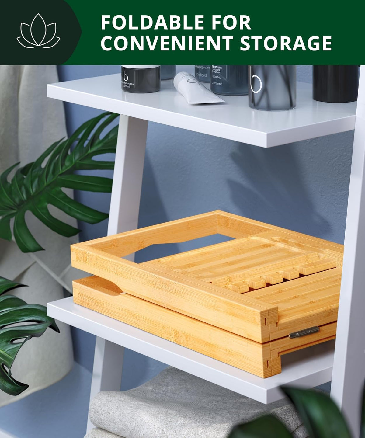 ROYAL CRAFT WOOD Bandeja Premium Plegable para Bañera Caddy - Bande...
