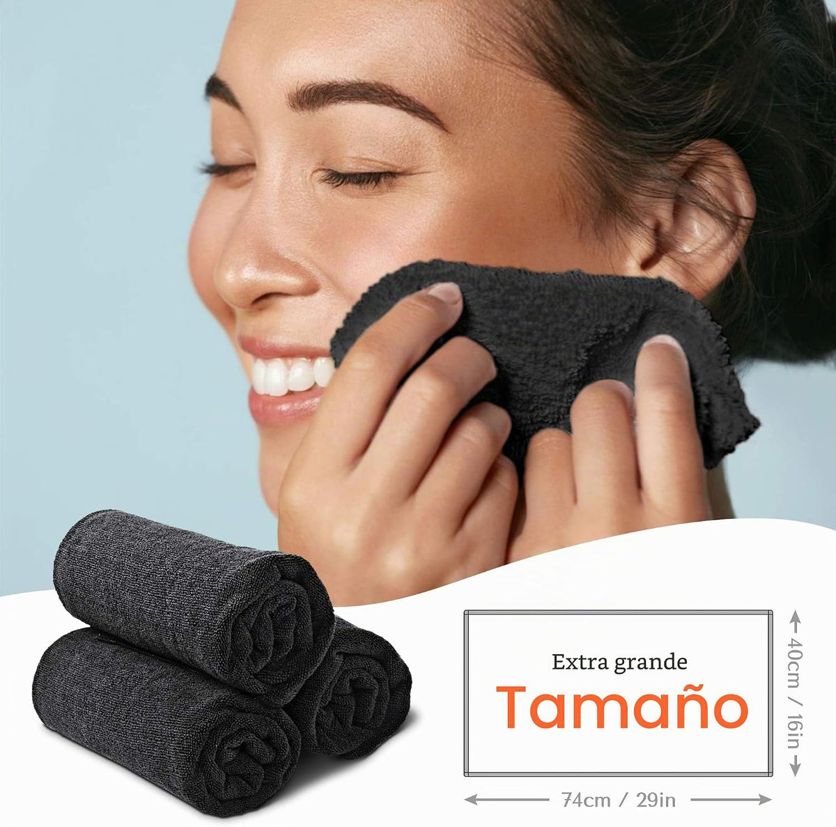 TASALON Toalla de microfibra para el pelo para salón, paquete de 10...
