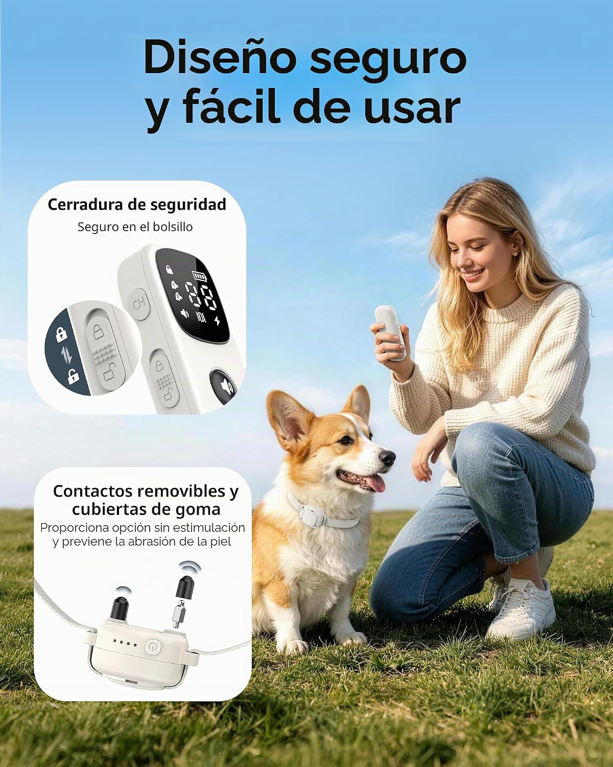 HapTop Collar de choque para perros pequeños de 5 a 30 libras - Col...