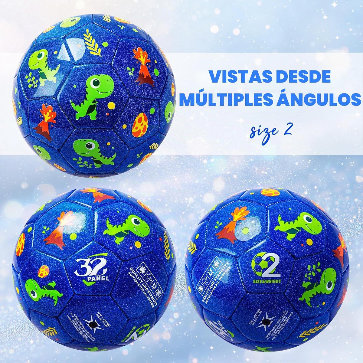 Balón de fútbol tamaño 4, tamaño 3, tamaño 2 con bomba desinflada,...