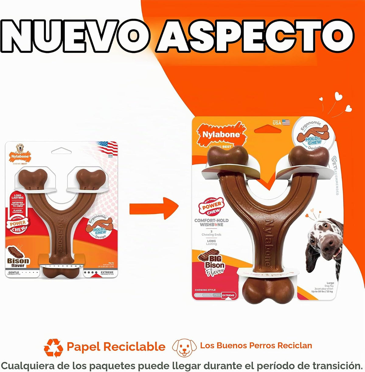 Nylabone Power Chew - Juguete masticable para perros de Wishbone de...