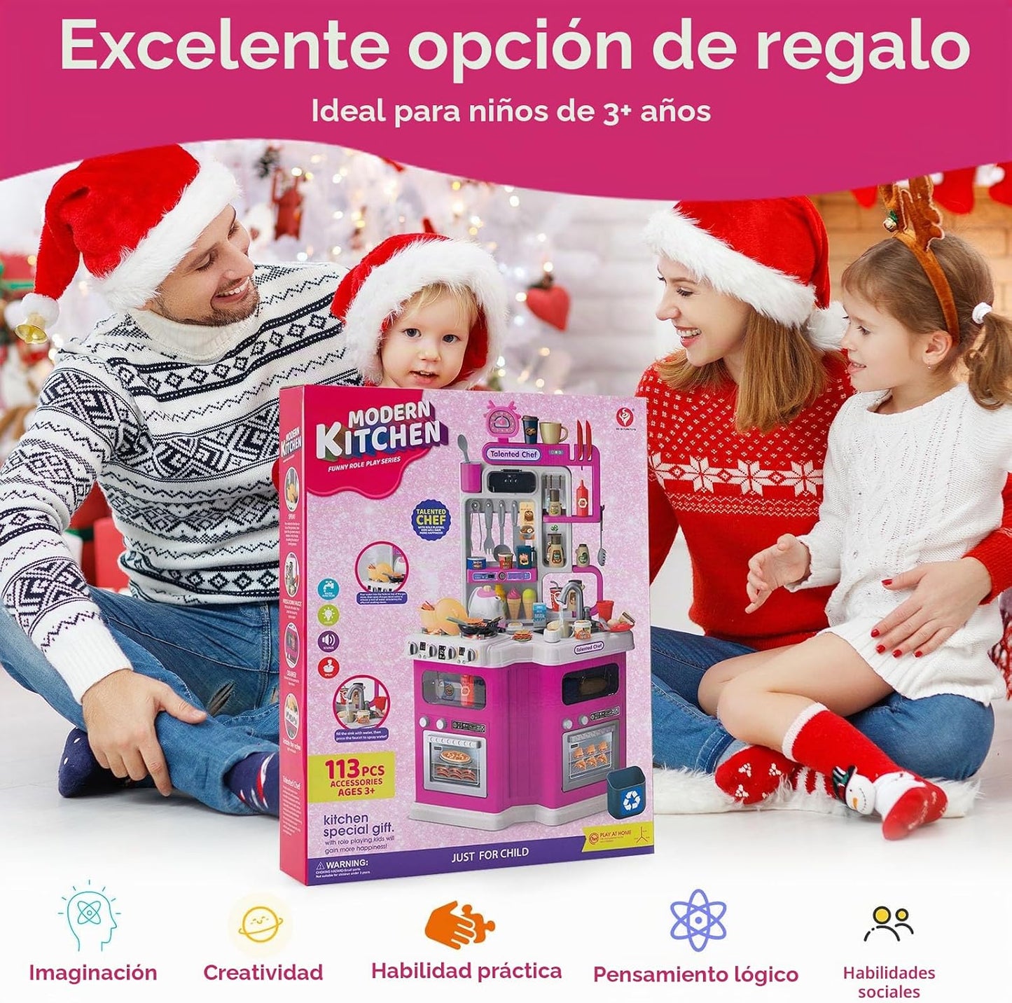 HONEY JOY Juego de cocina esquinera para niños, cocina de plástico...