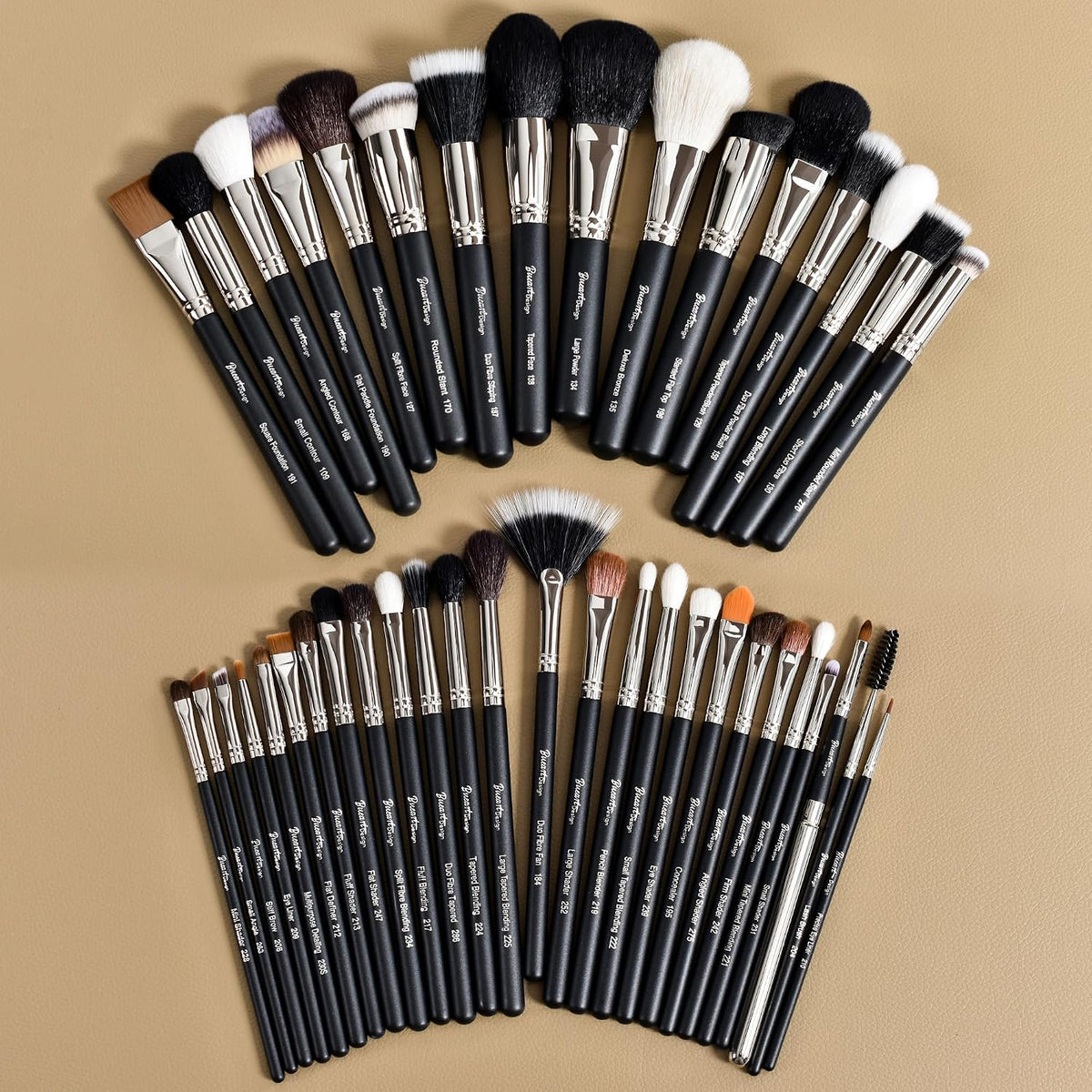 Bueart Design Juego de 42 brochas de maquillaje de grado profesiona...