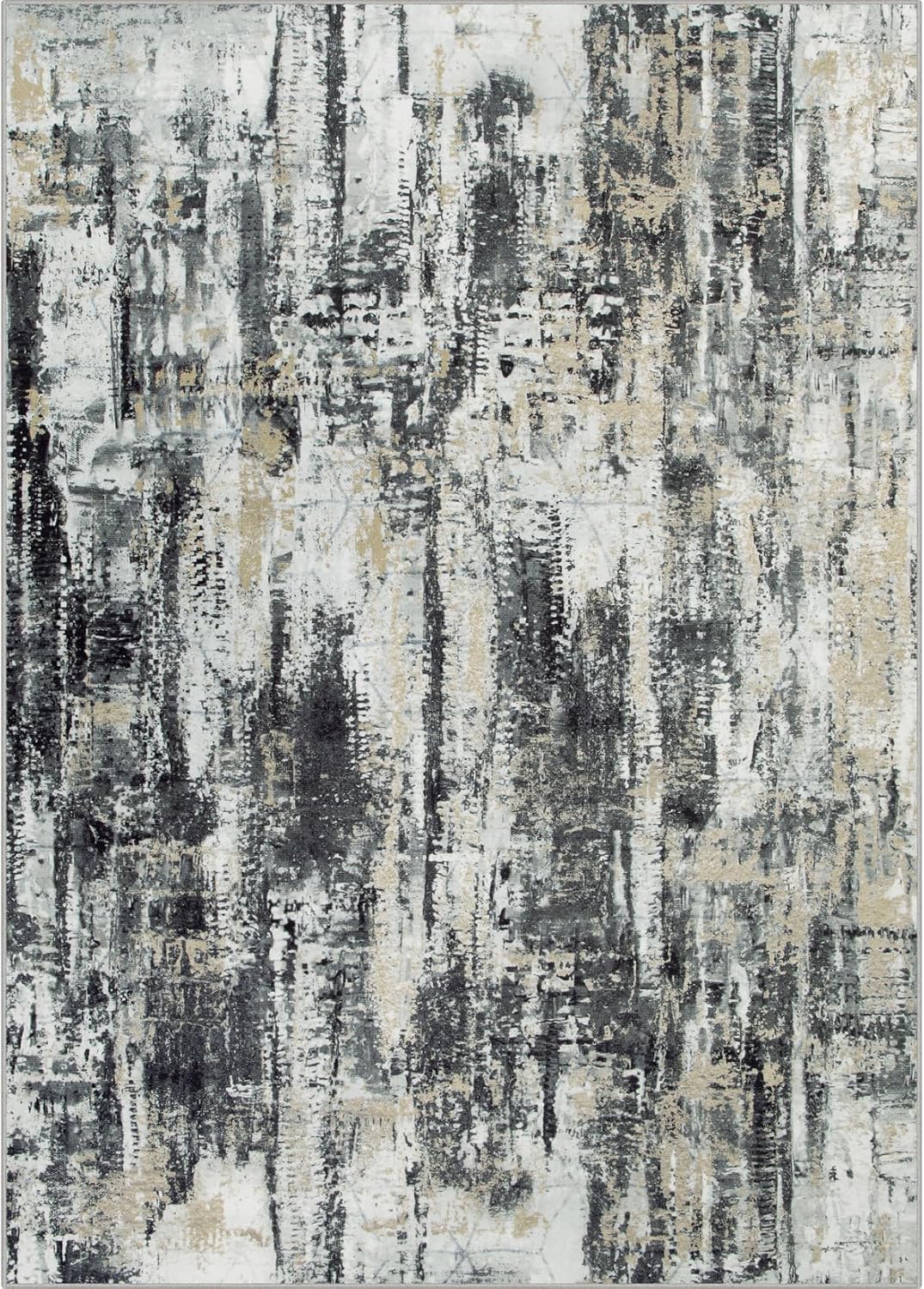 Tapete lavable de 8 x 10 pies: grande, moderno, abstracto, suave, a...