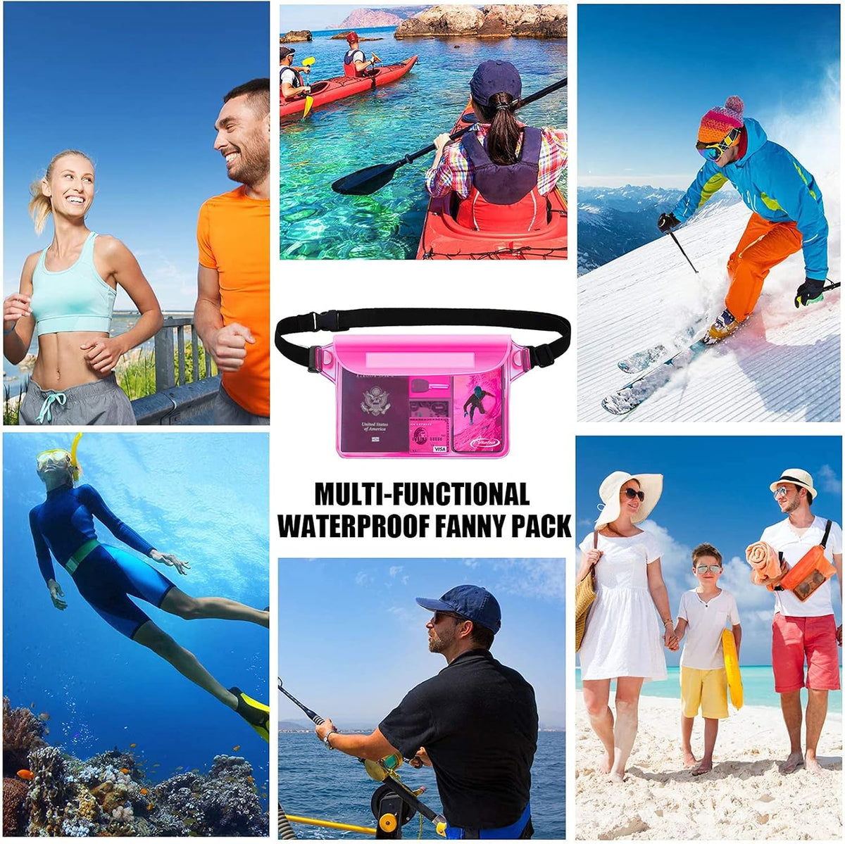 AiRunTech Bolsa impermeable con correa para la cintura (paquete de...