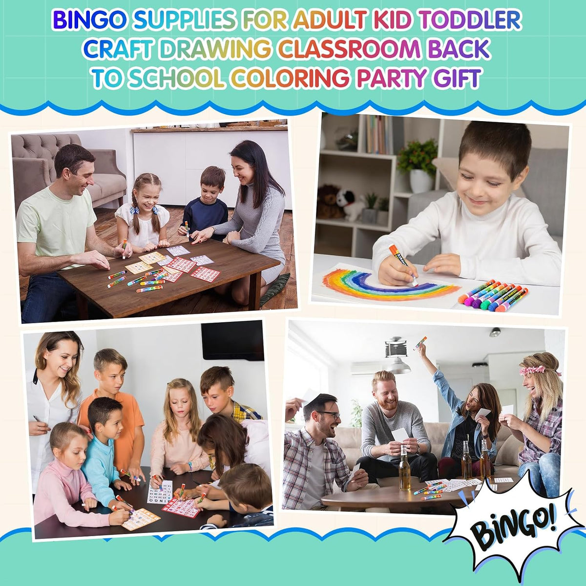 Crtiin Paquete de 40 marcadores de puntos para niños pequeños y niñ...