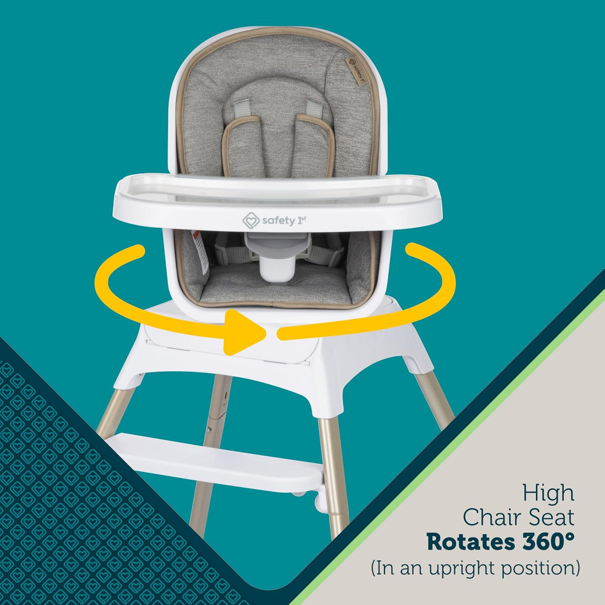 Safety 1st Grow and Go Essential Silla alta giratoria, color gris f...
