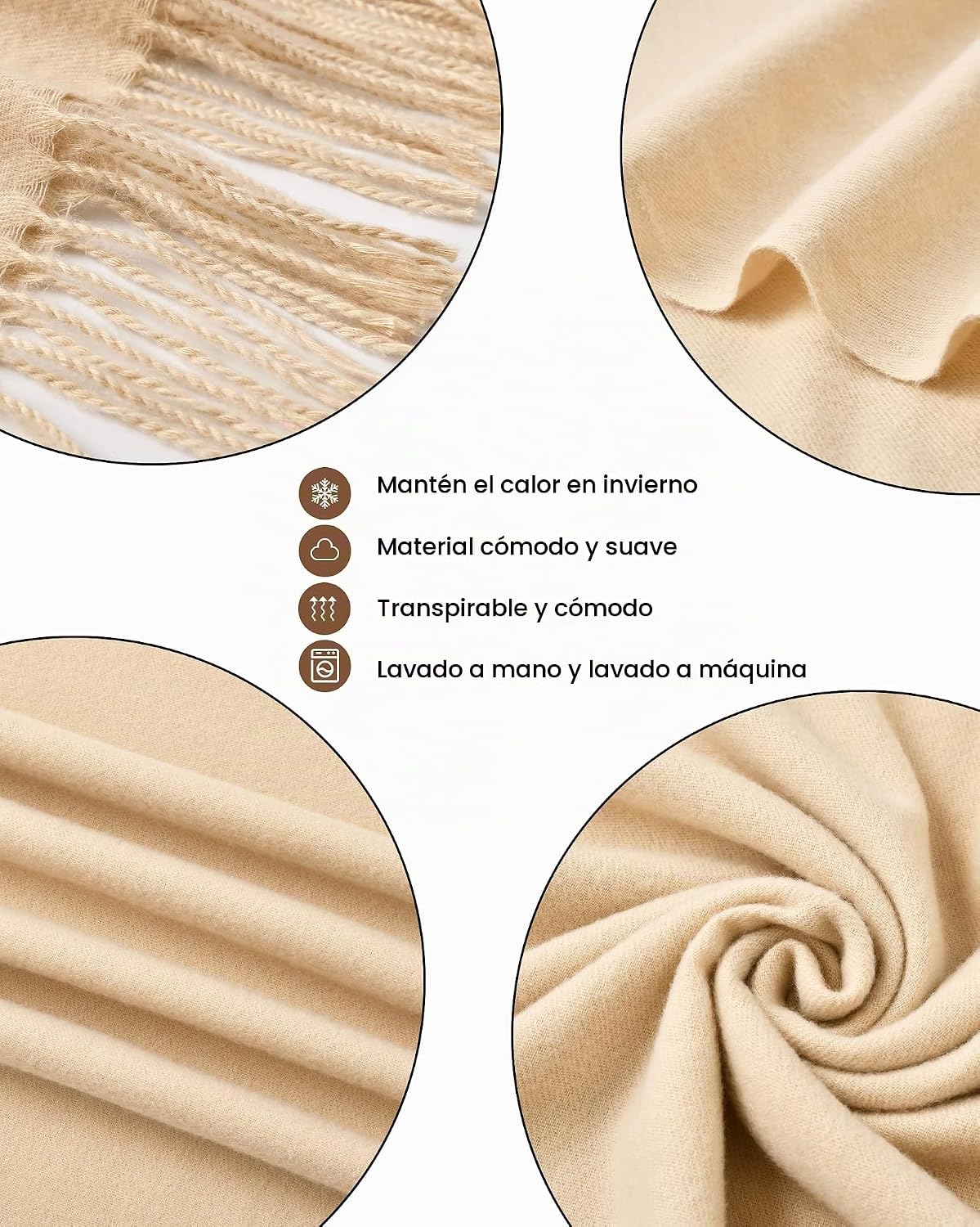 Ymomode Bufandas para mujer, chales de pashmina y envolturas para v...