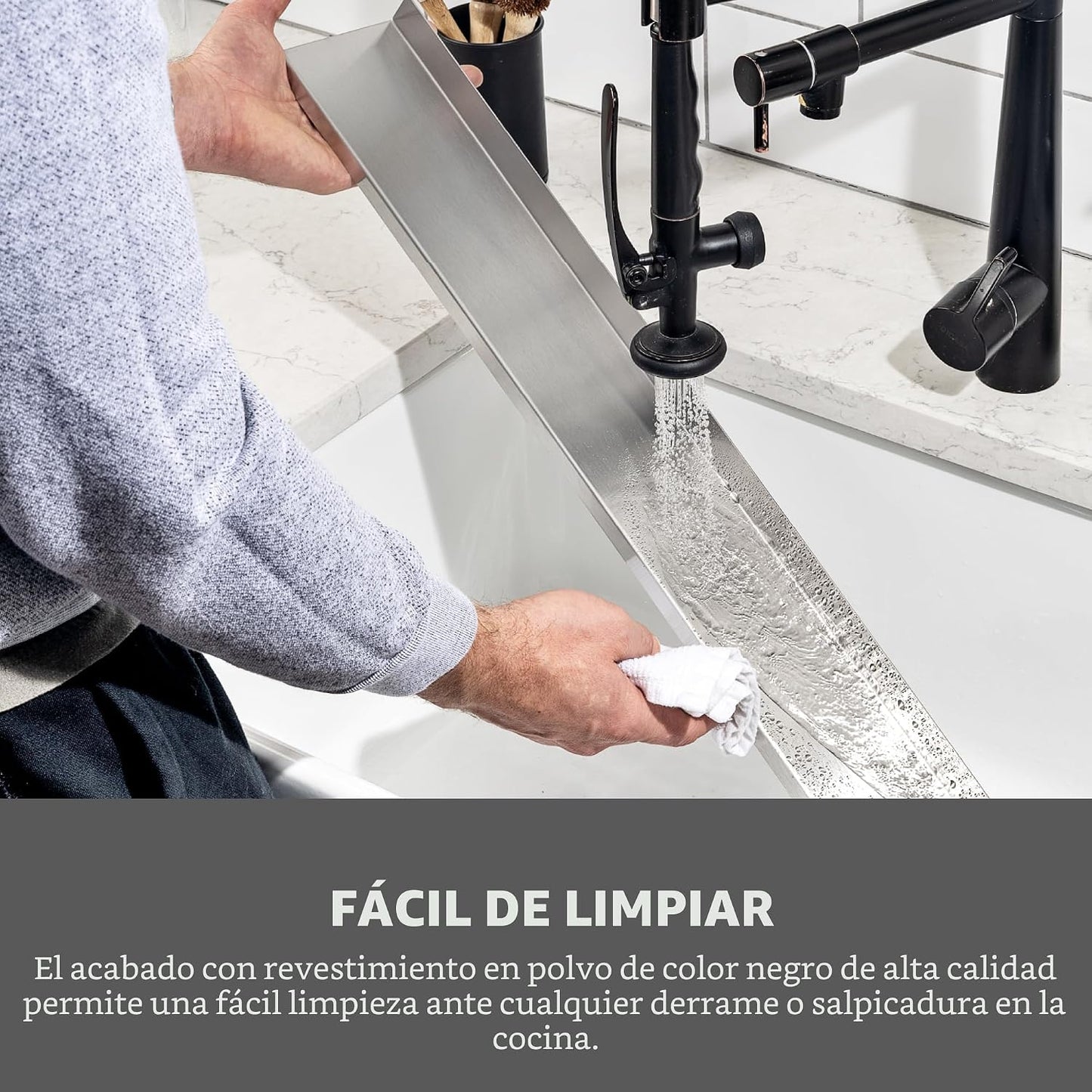StoveShelf Estante magnético de acero inoxidable de 30 pulgadas de...
