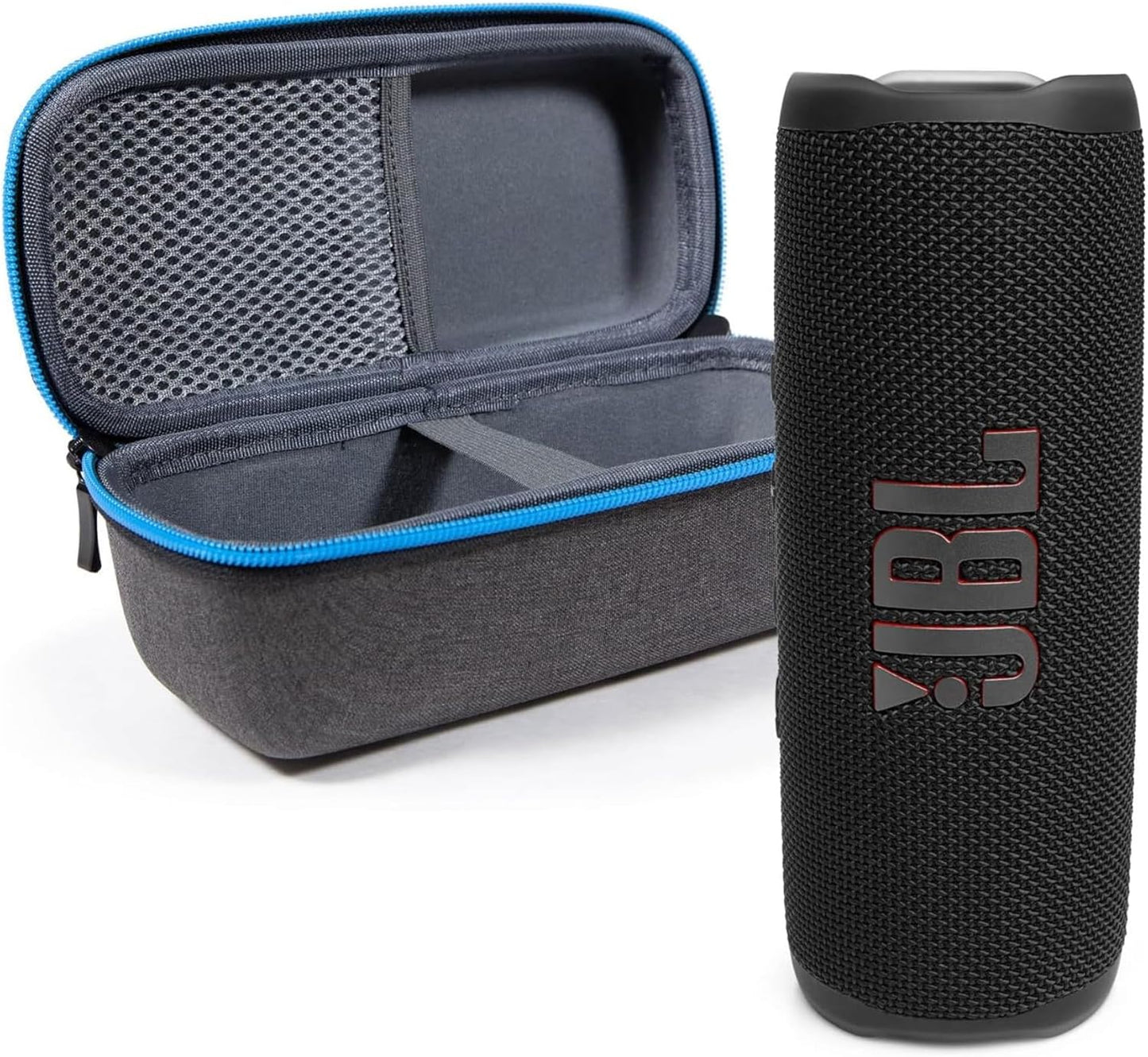 JBL Flip 6 (azul) + paquete con divvi! Funda protectora rígida