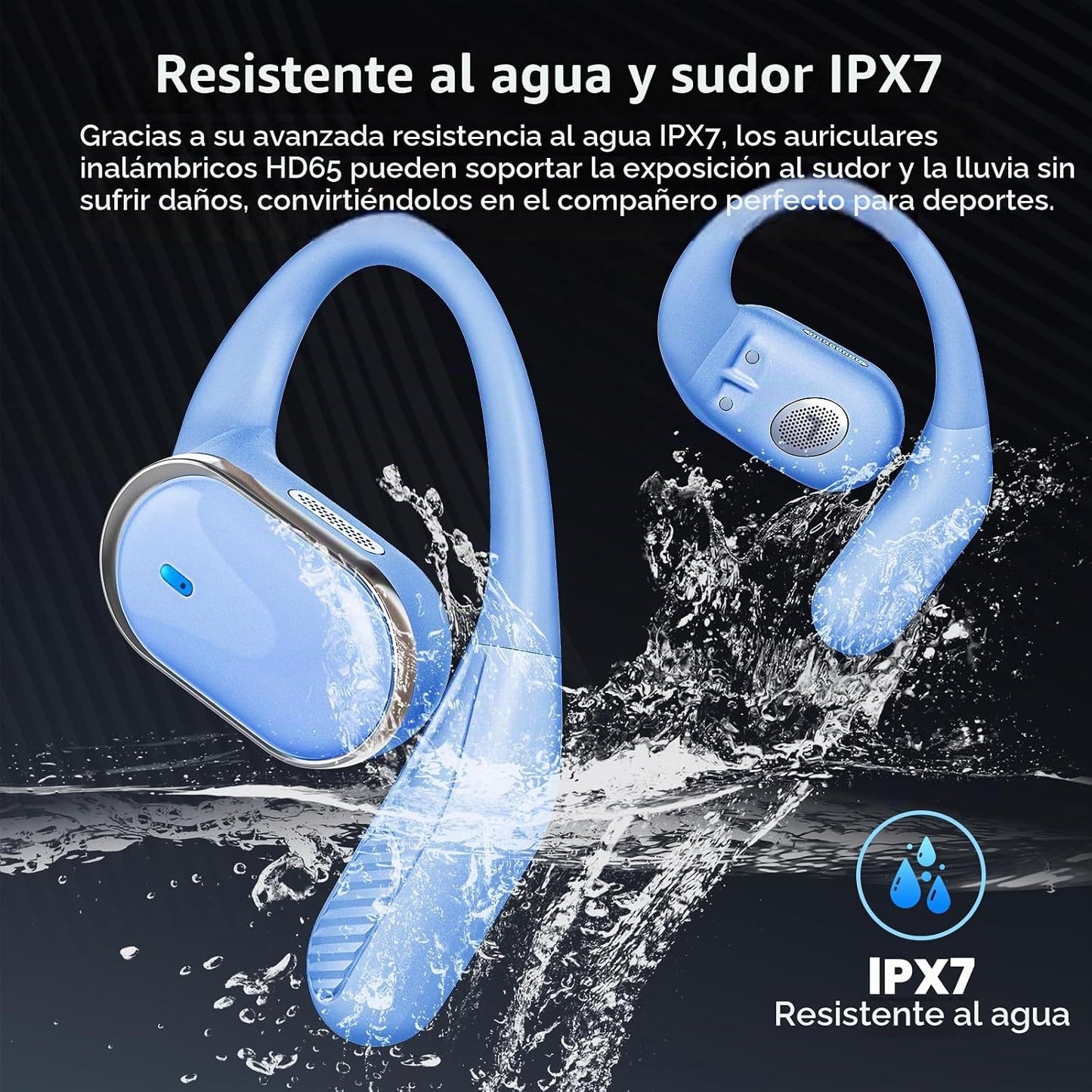 Auriculares inalámbricos de oreja abierta, auriculares Bluetooth, a...