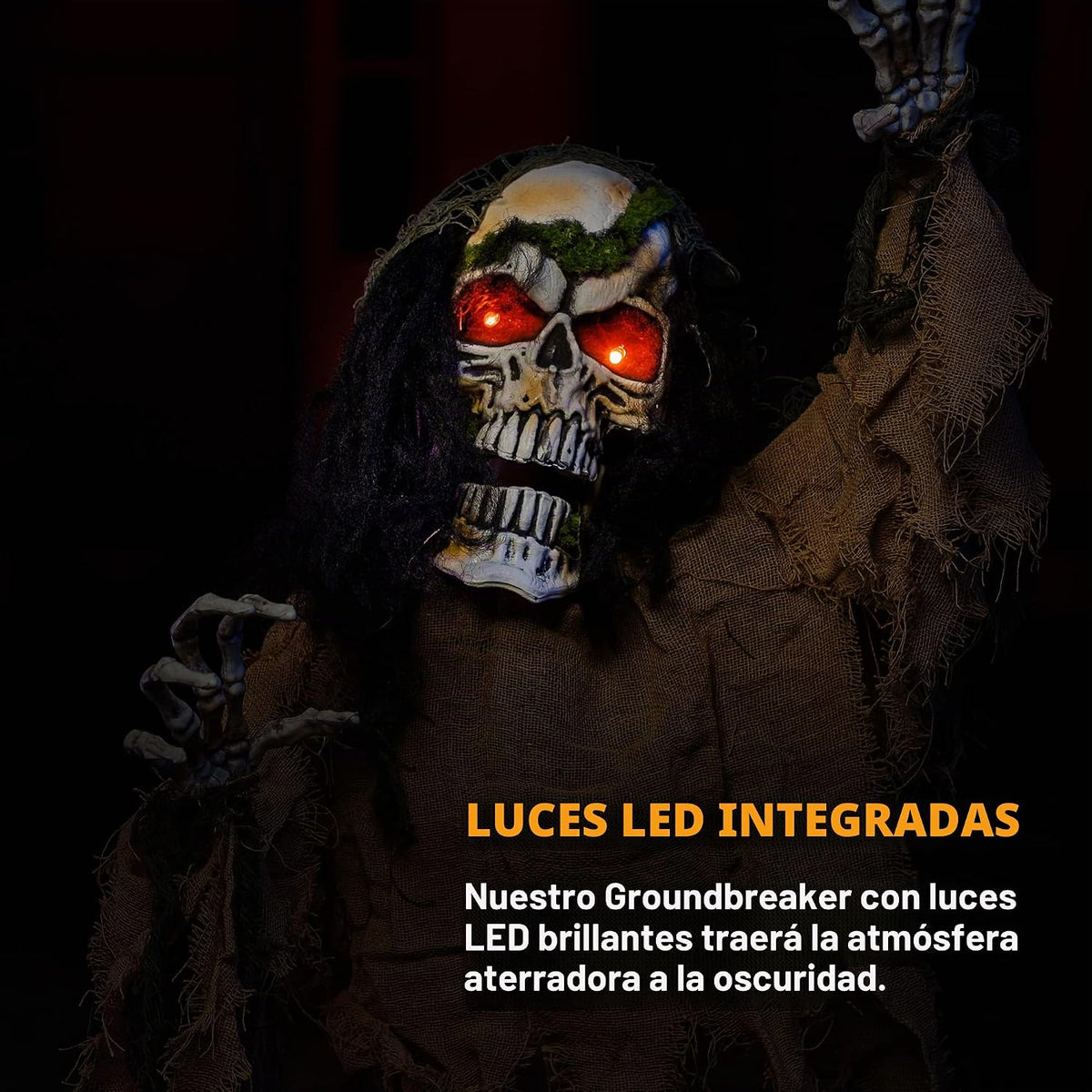 JOYIN Decoración de Halloween para exteriores, animado zombi, rompe...
