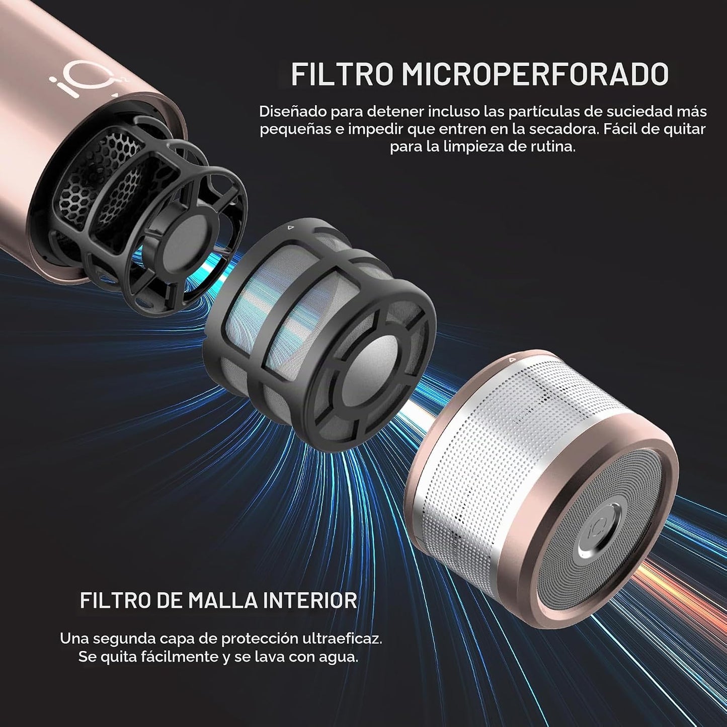 GA.MA iQ2 Perfetto - Secador de pelo con motor turbo inteligente de...