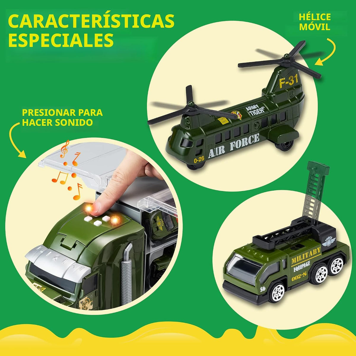 JOYIN Juguetes de Camión Militar 25 en 1 para Niños de 3+ Años, Jug...