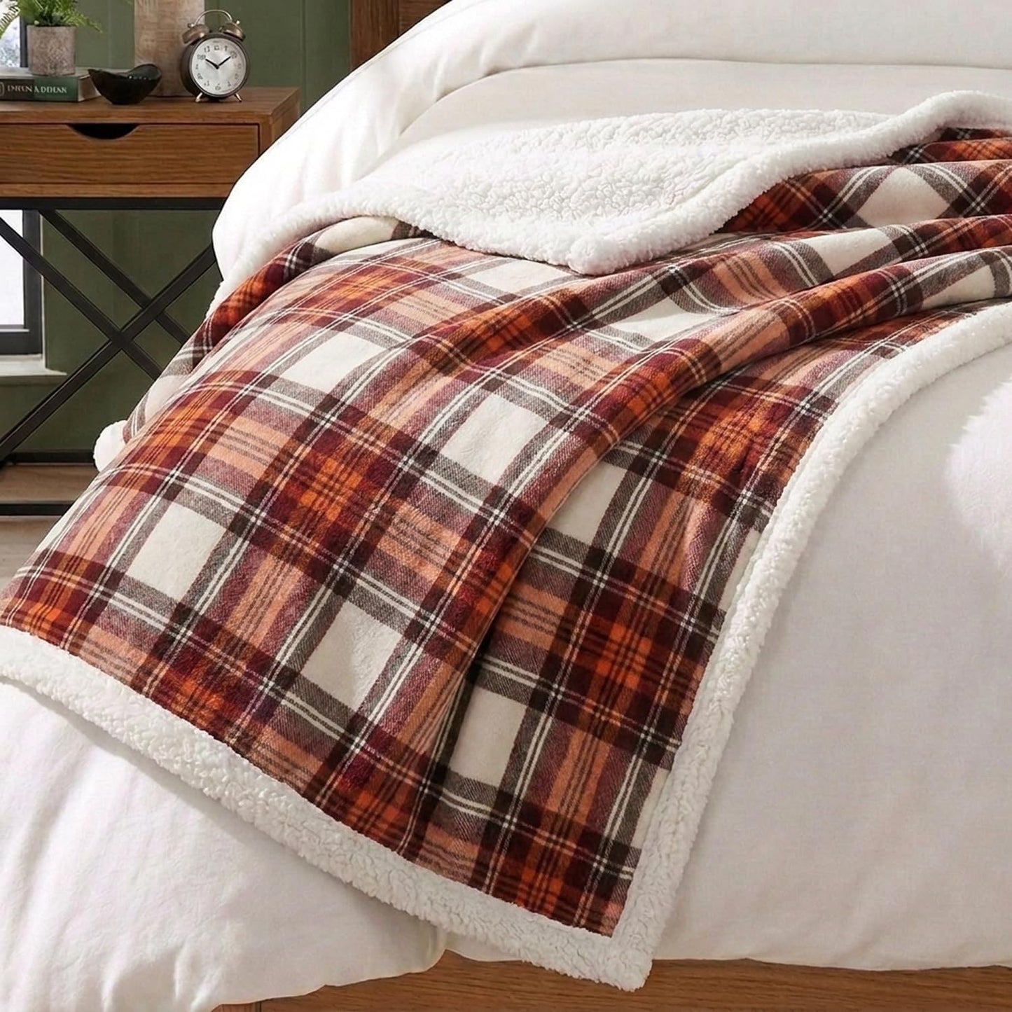 Eddie Bauer - Manta, ropa de cama reversible de sherpa suave y forr...