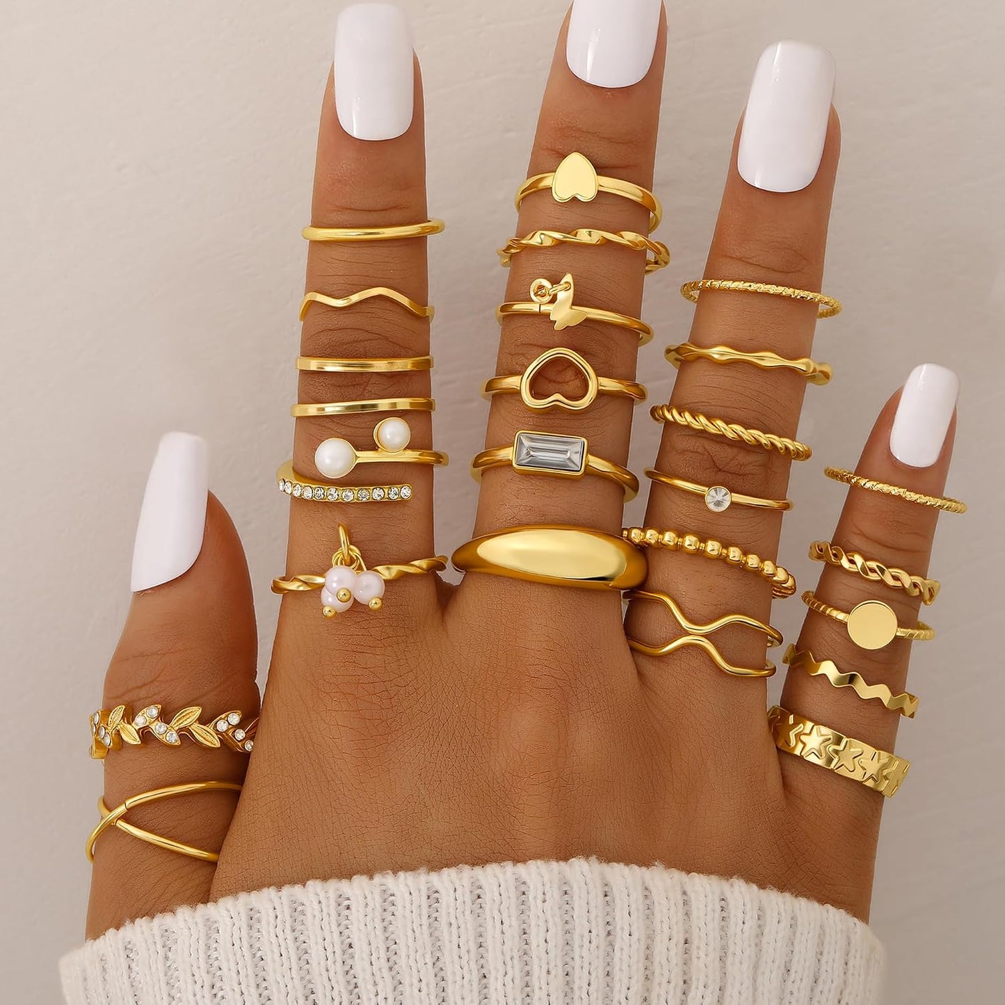FAXHION Juego de joyas de oro para mujer, 68 piezas, con 7 collares...