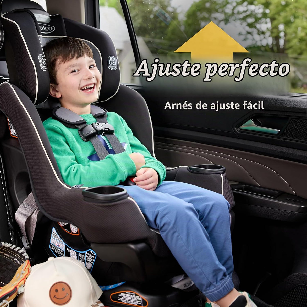 Asiento de auto convertible Graco Extend2Fit para bebé, orientación...