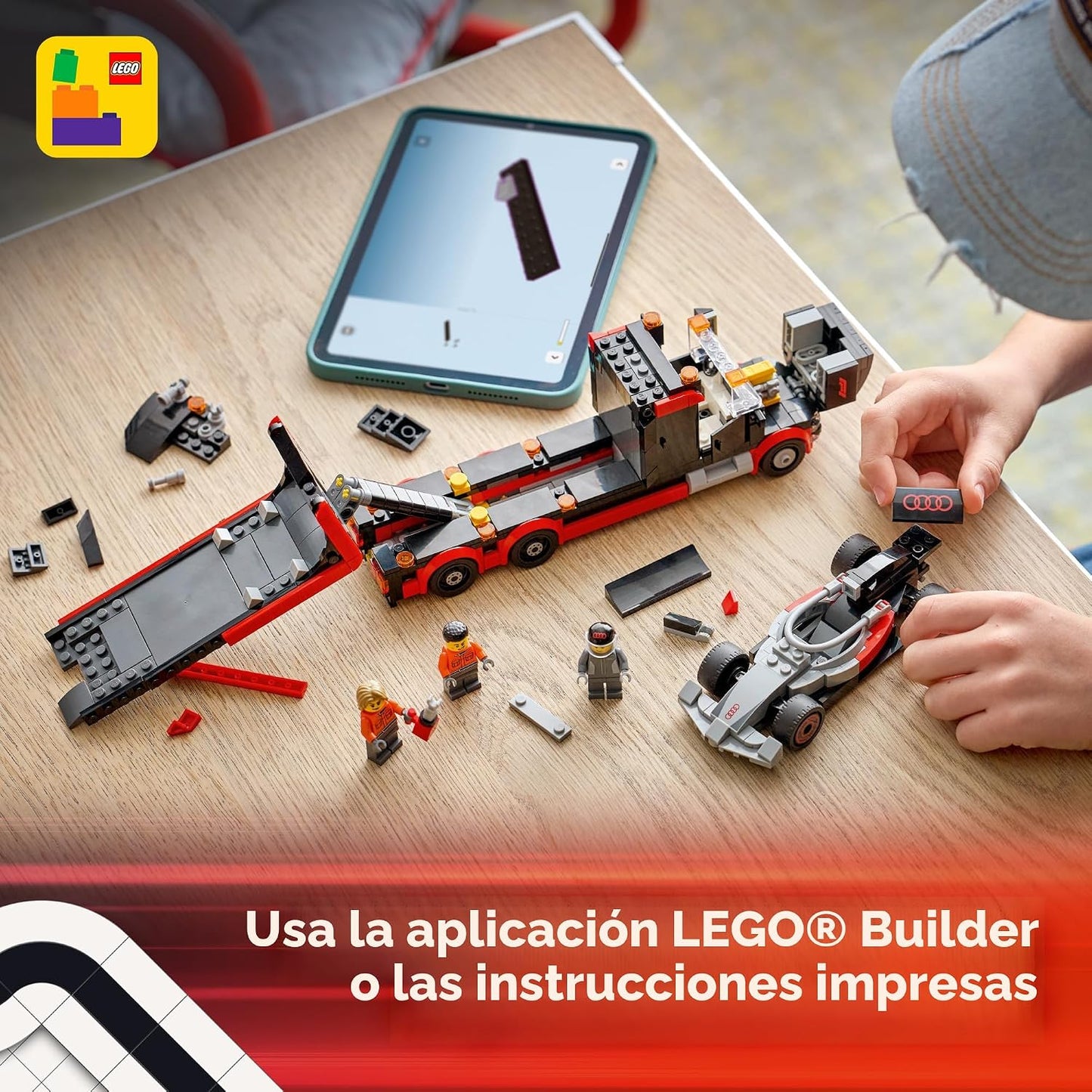 Camión de exhibición LEGO City F1 con coche de carreras Audi F1 - J...