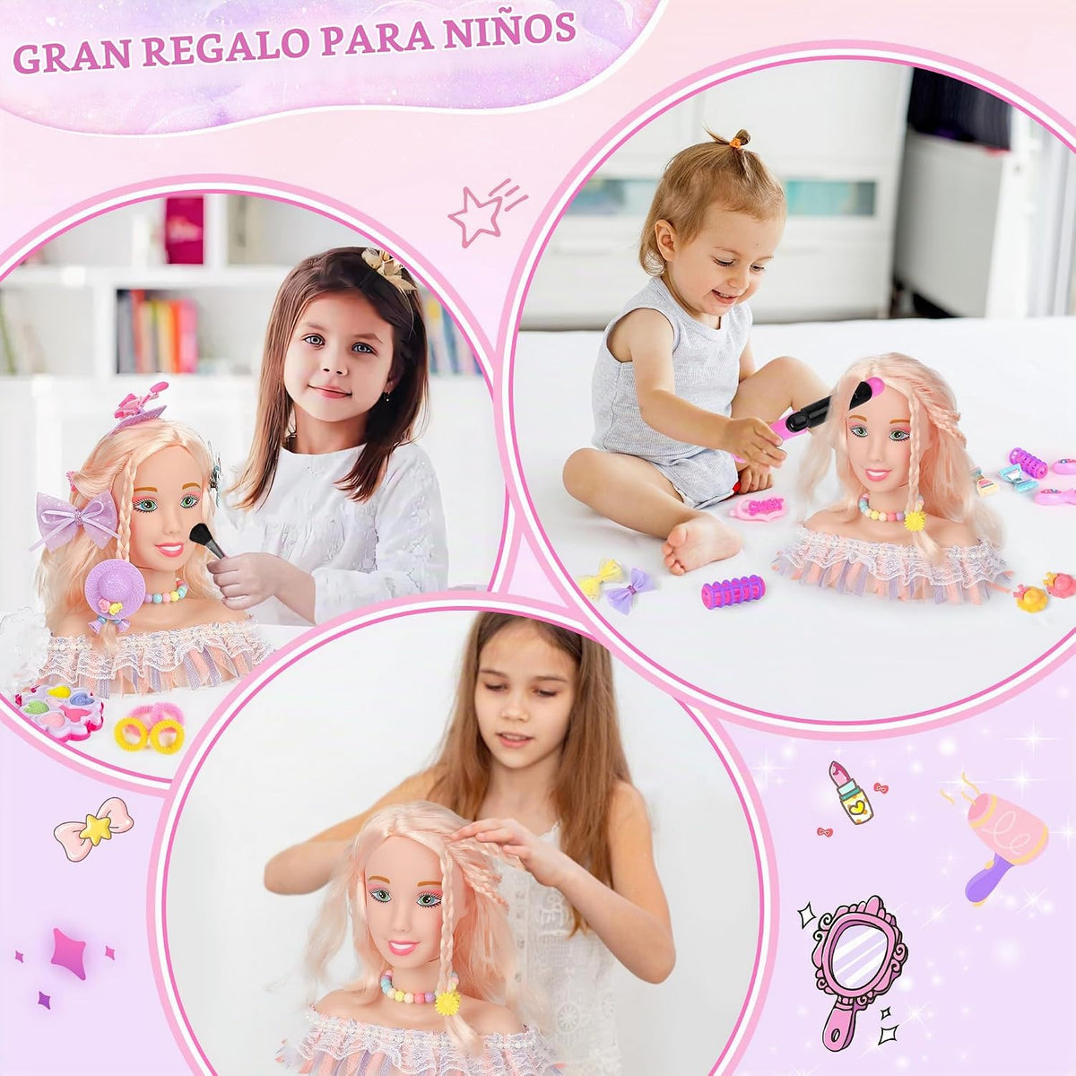 Everideals Kit de maquillaje para peinar cabello con 39 piezas para...