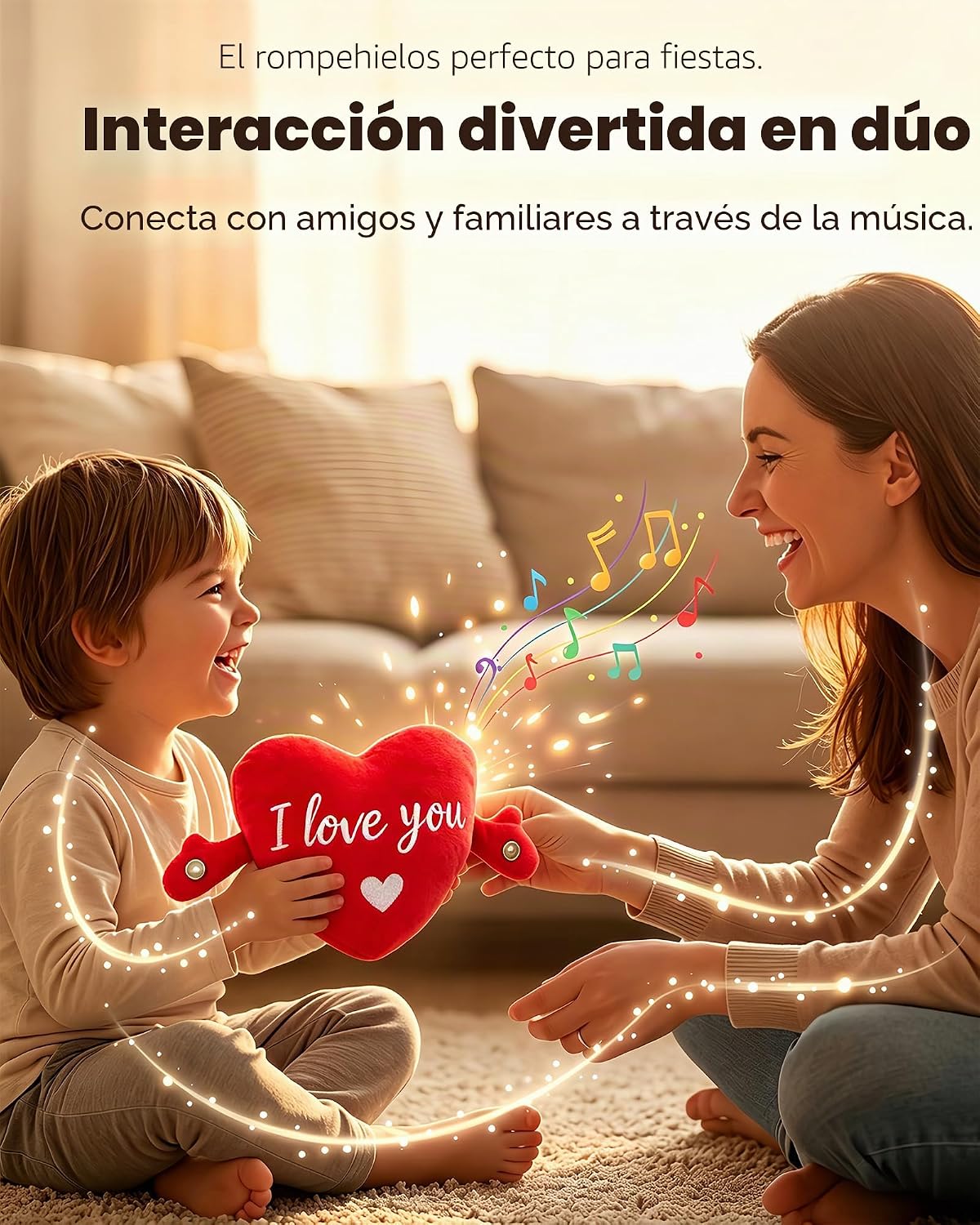 Juguete sensorial musical para niños,Juguete de peluche interactivo...
